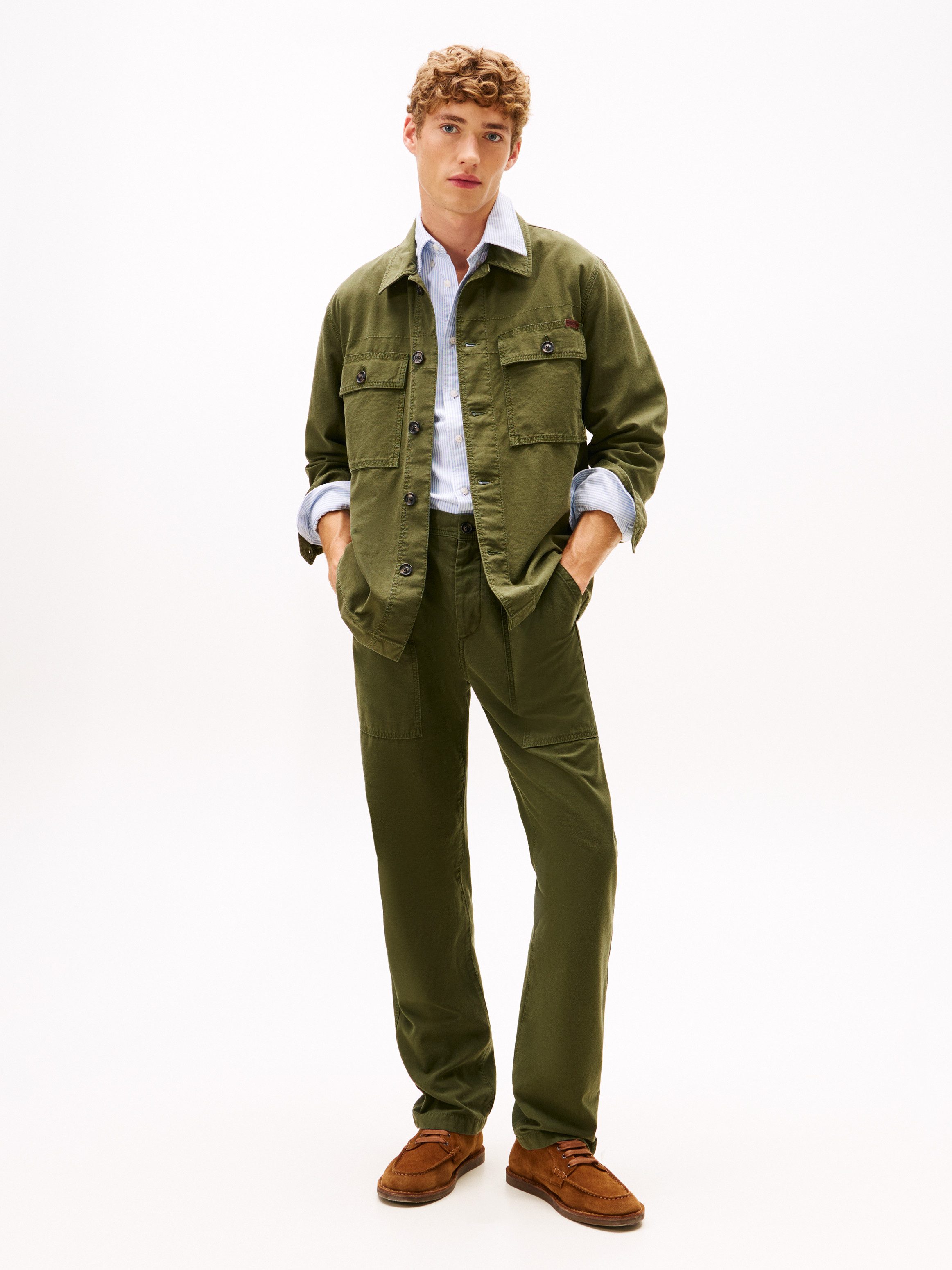 Tommy Hilfiger Hemdjacke GMD UTILITY aus strukturiertem Satin – Bild 3 von 5