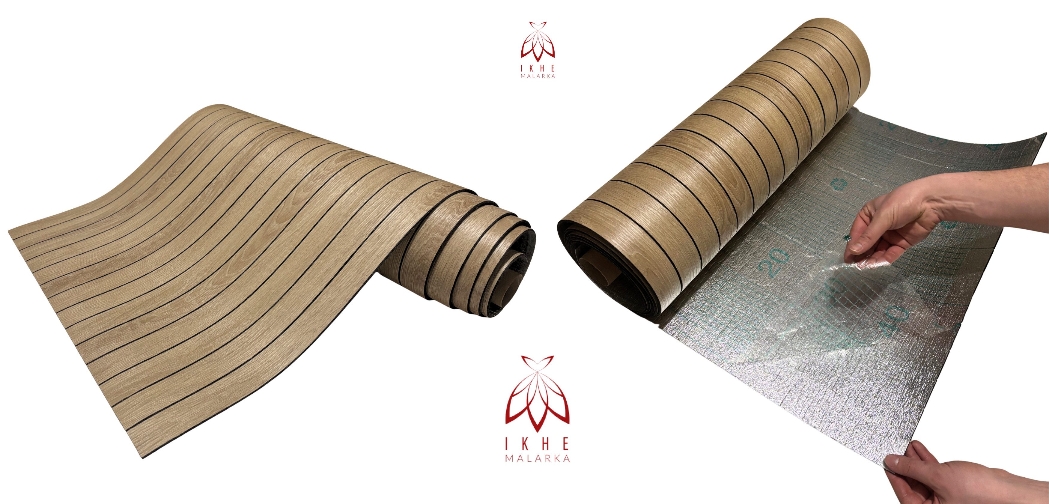 IKHEMalarka Wandpaneel Selbstklebende Flexible Schaum-Wandverkleidung 1,8 m², BxL: 60x300 cm, 1,8 qm, (1 Rolle = 1,8 m², 300x60cm) Schall- und wärmeisolierend,  – Bild 3 von 5