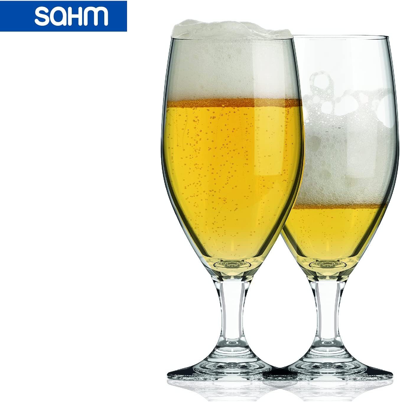 SAHM Bierglas Vienna Pokal Biergläser 0,3 Liter 6 STK Biertulpe, Edles Glas, 100% recycelbar – Bild 2 von 5