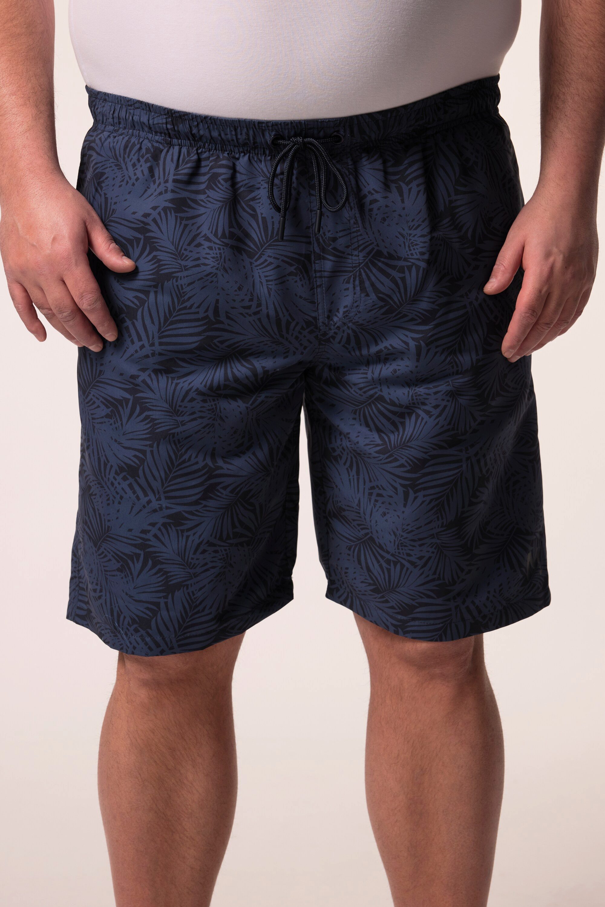 men plus Badehose Badeshorts Bauchfit Alloverprint Elastikbund