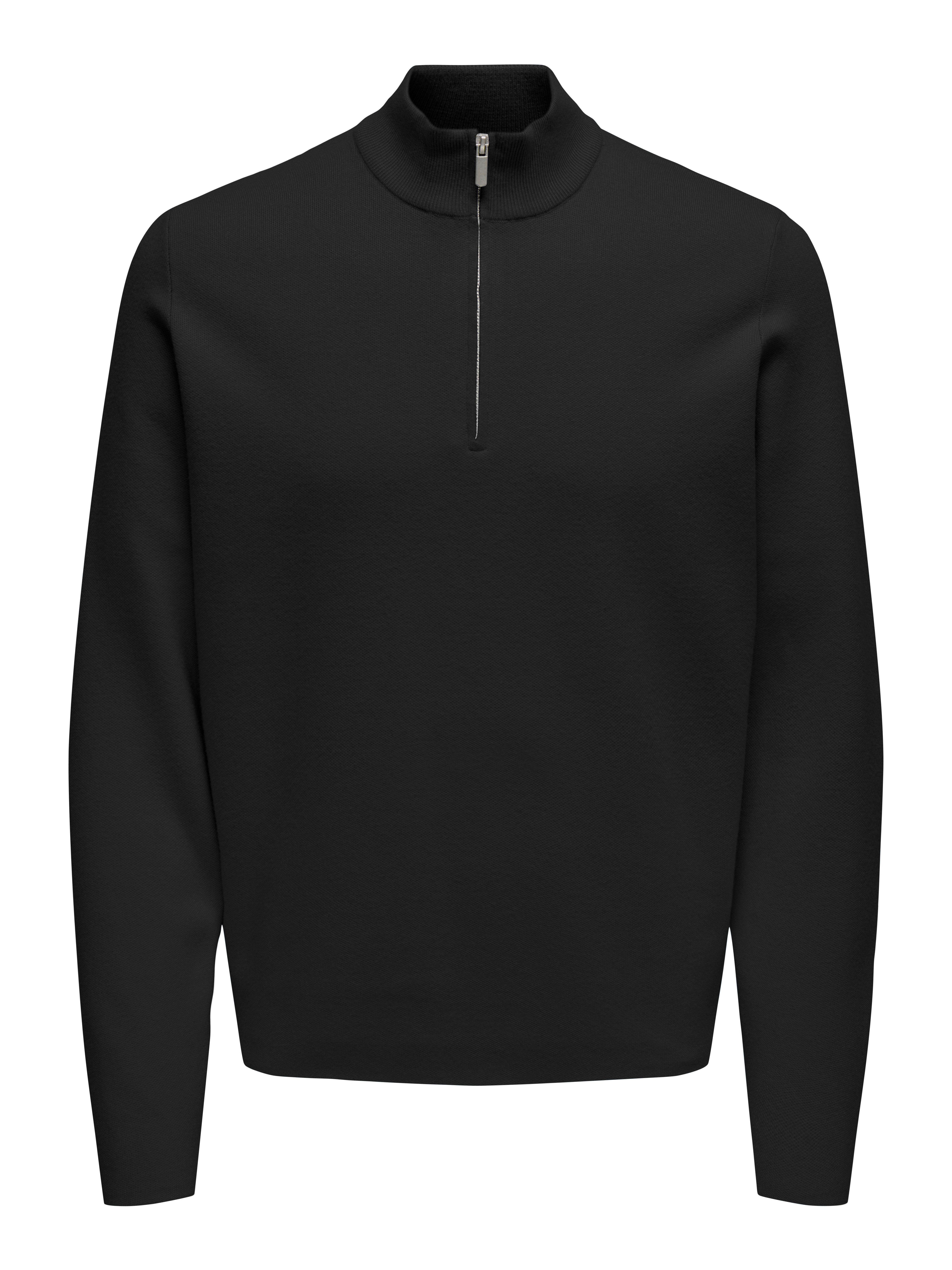 Troyer ONSCOOPER REG 12 HALF ZIP HIGH NECK KNIT