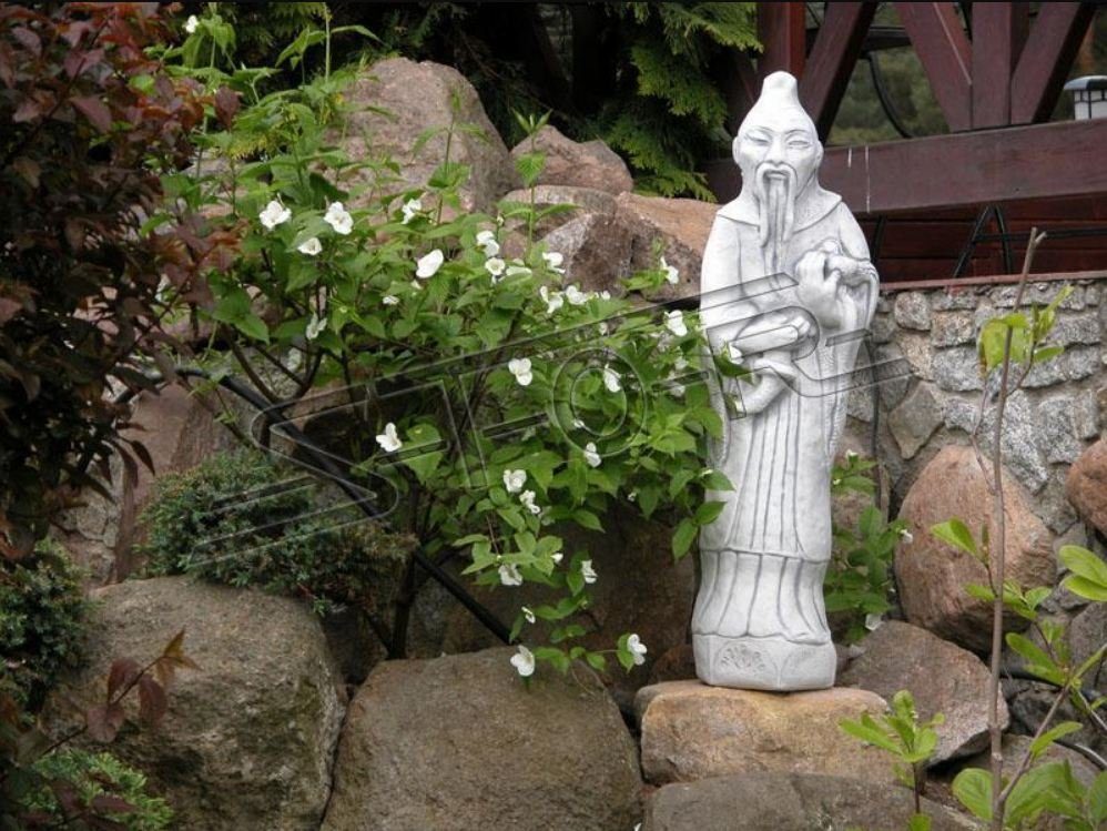 Garten Chinesischer Deko Skulptur Statue JVmoebel Figuren Konfuzius Figur Skulptur
