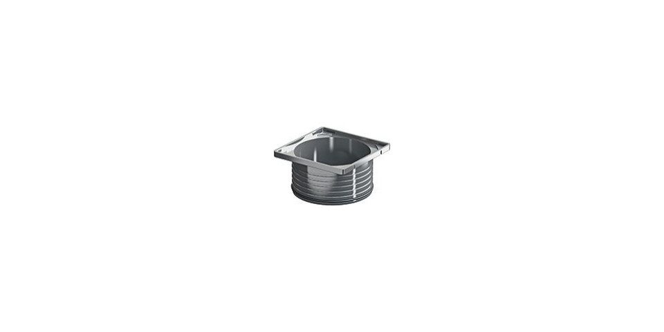 Aco Entwässerungsrinne ACO Aufsatzstück 100 x 100 mm, Chrom, für