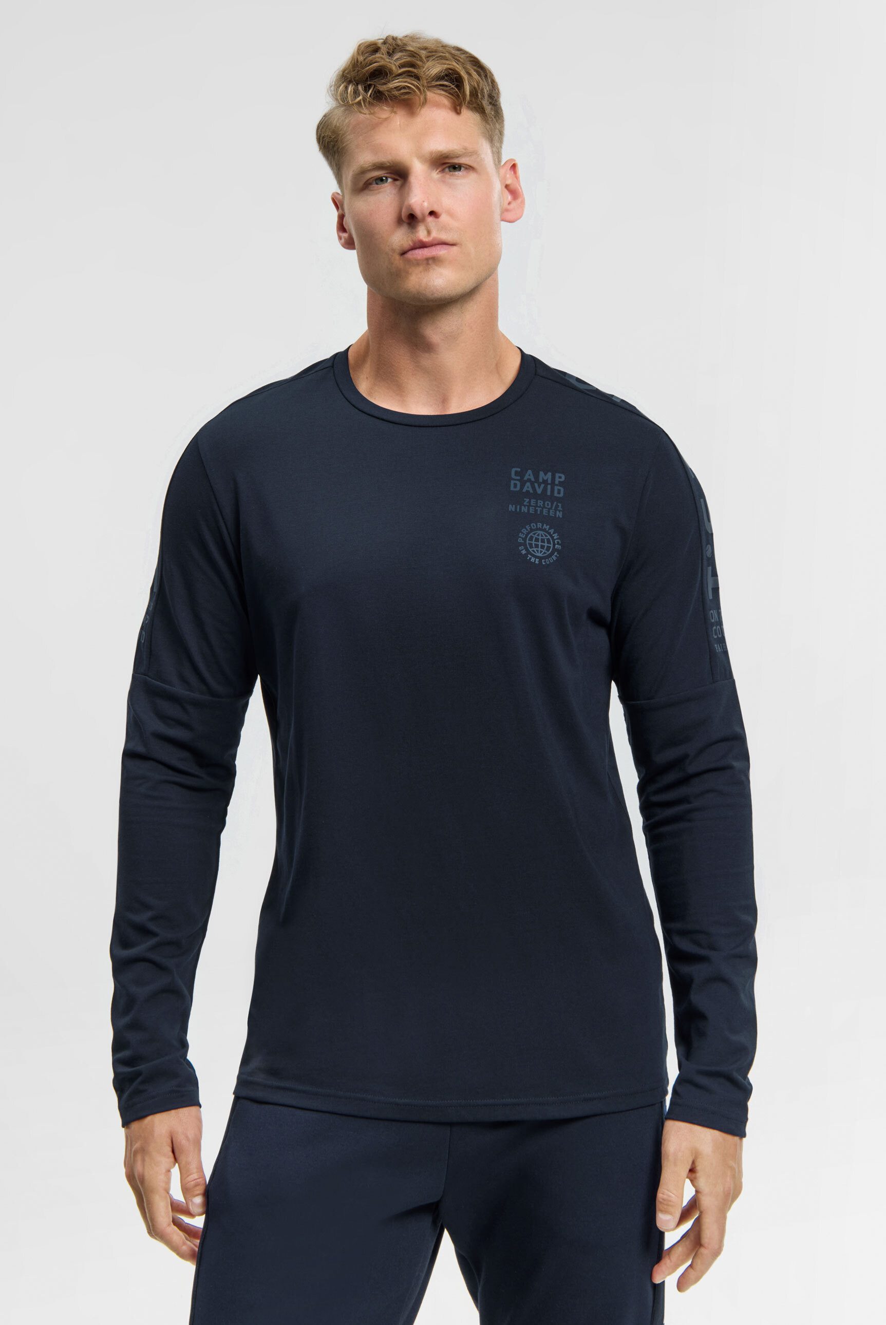 CAMP DAVID Rundhalsshirt mit reflektierenden Details