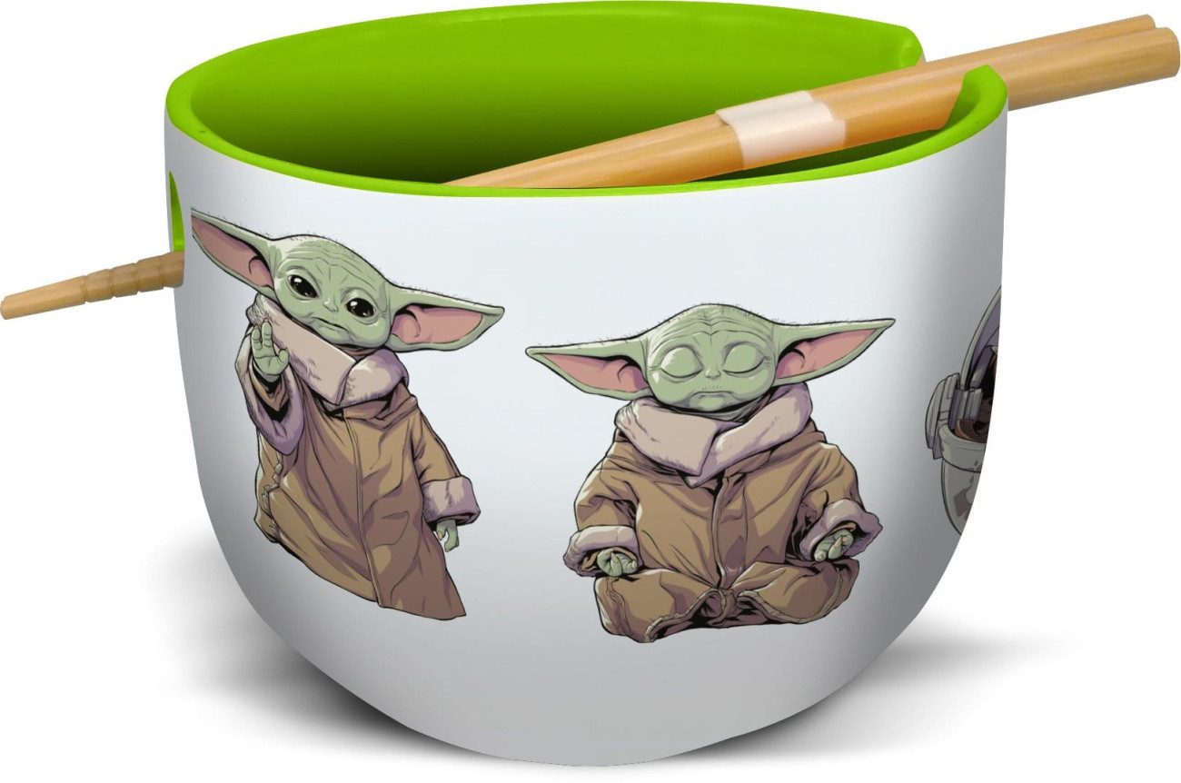 Stor Suppenschüssel Star Wars: The Mandalorian Ramen-Schüssel mit Stäbchen Grogu