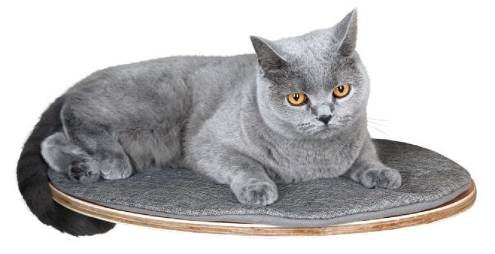 Kratzbaum Kerbl Katzen Wandliegebrett Tofana oval grau 50 cm 81543