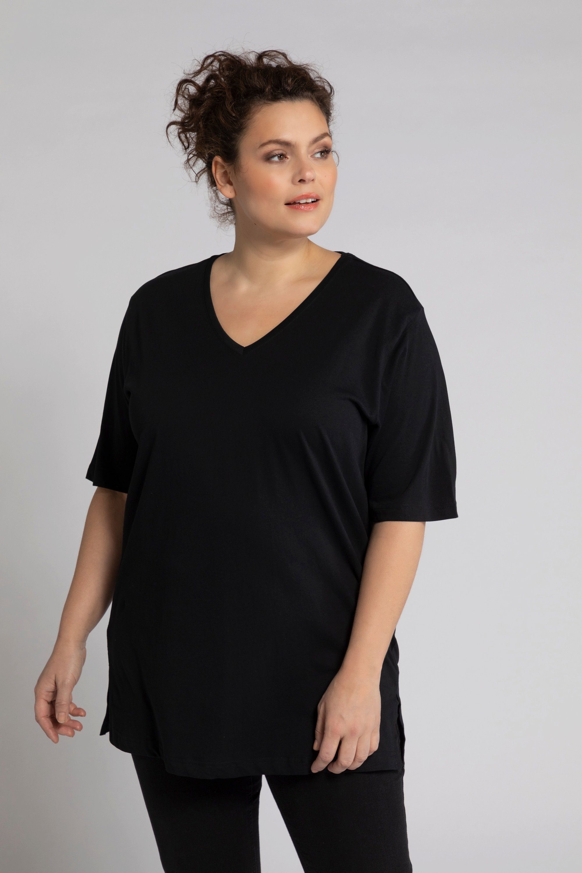 Ulla Popken T-shirt Con Maniche In Pizzo Per Donna - Vestibilità Regolare, Taglie Forti, Eleganza Quotidiana - 4
