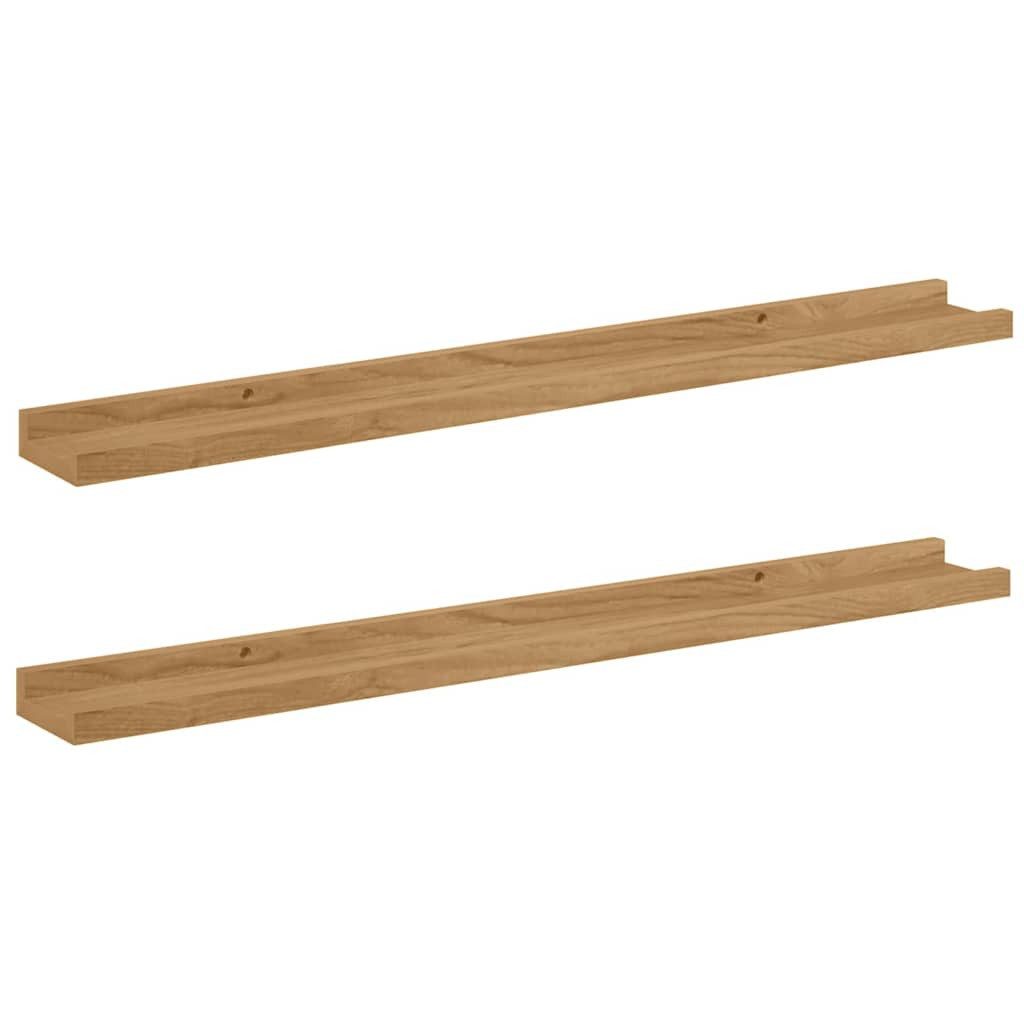 vidaXL Regal Wandregale mit Regal 2 pcs Braun 80 x 9 x 3 cm Holzwerkstoff, günstig online kaufen