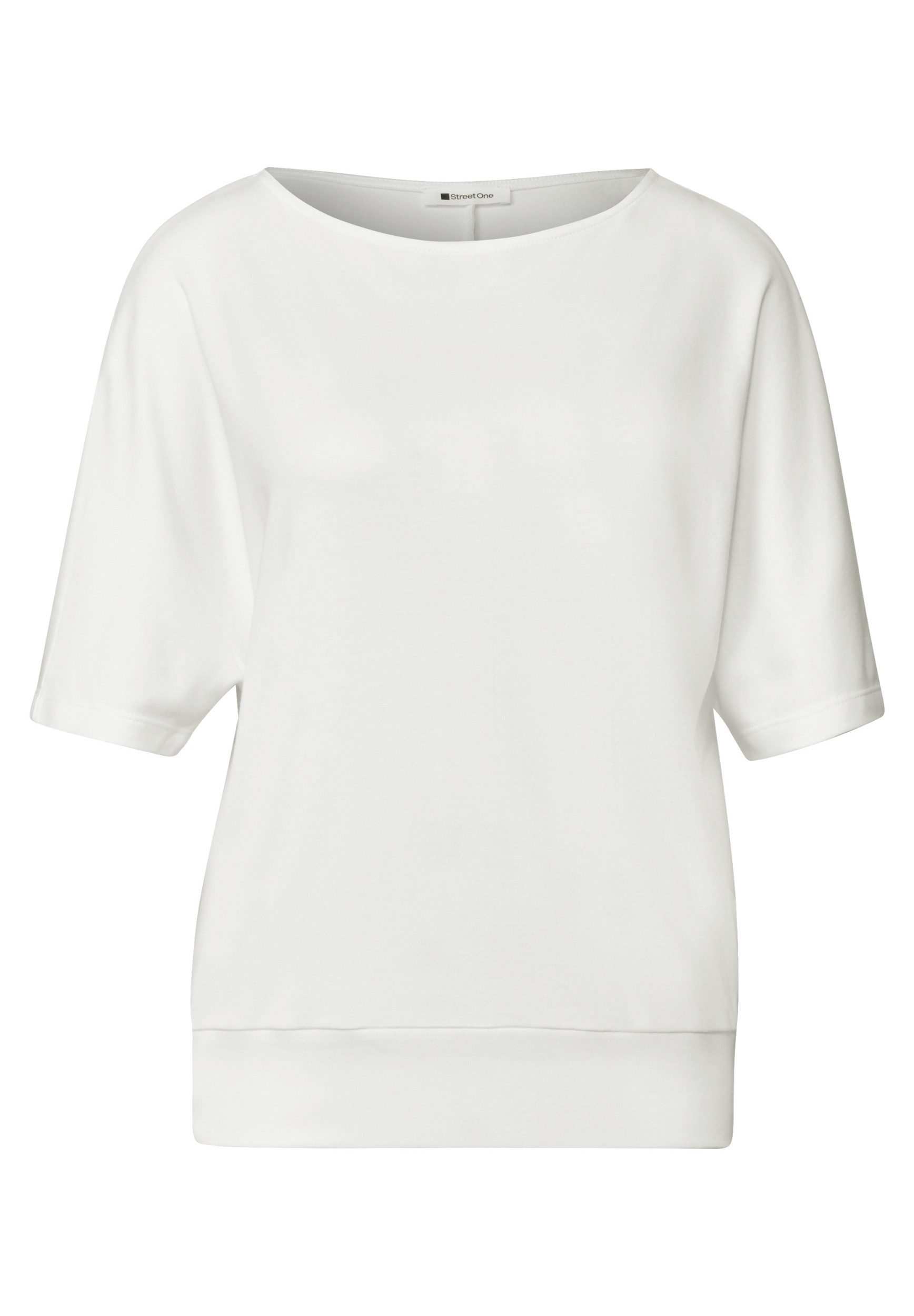 STREET ONE Kurzarmshirt LTD QR basic shirt w.bottom cu