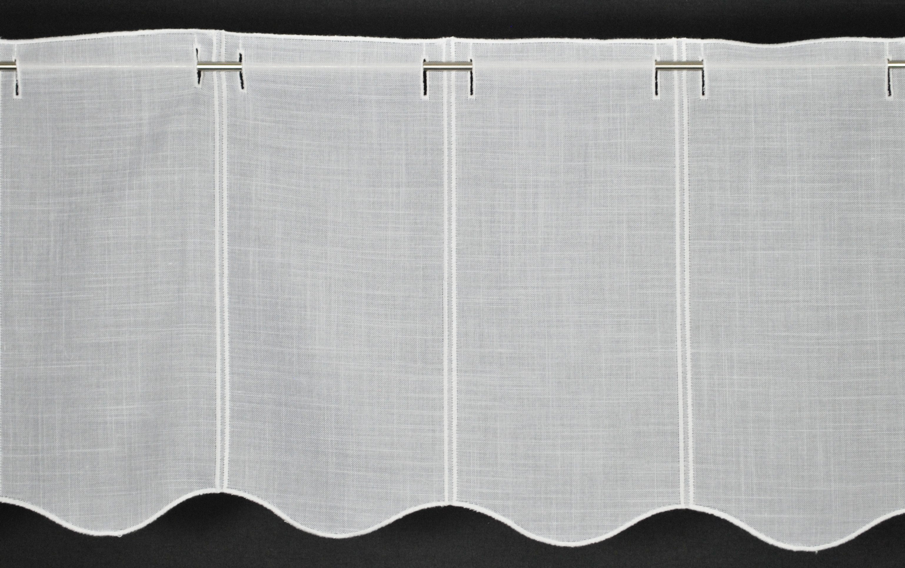 Gardinen Kranzusch Scheibengardine in schlichter Käseleinenoptik (1 St), Stangendurchzug, transparent, Stablöcher,halbtransparent,verschiedene Höhen, Breiten