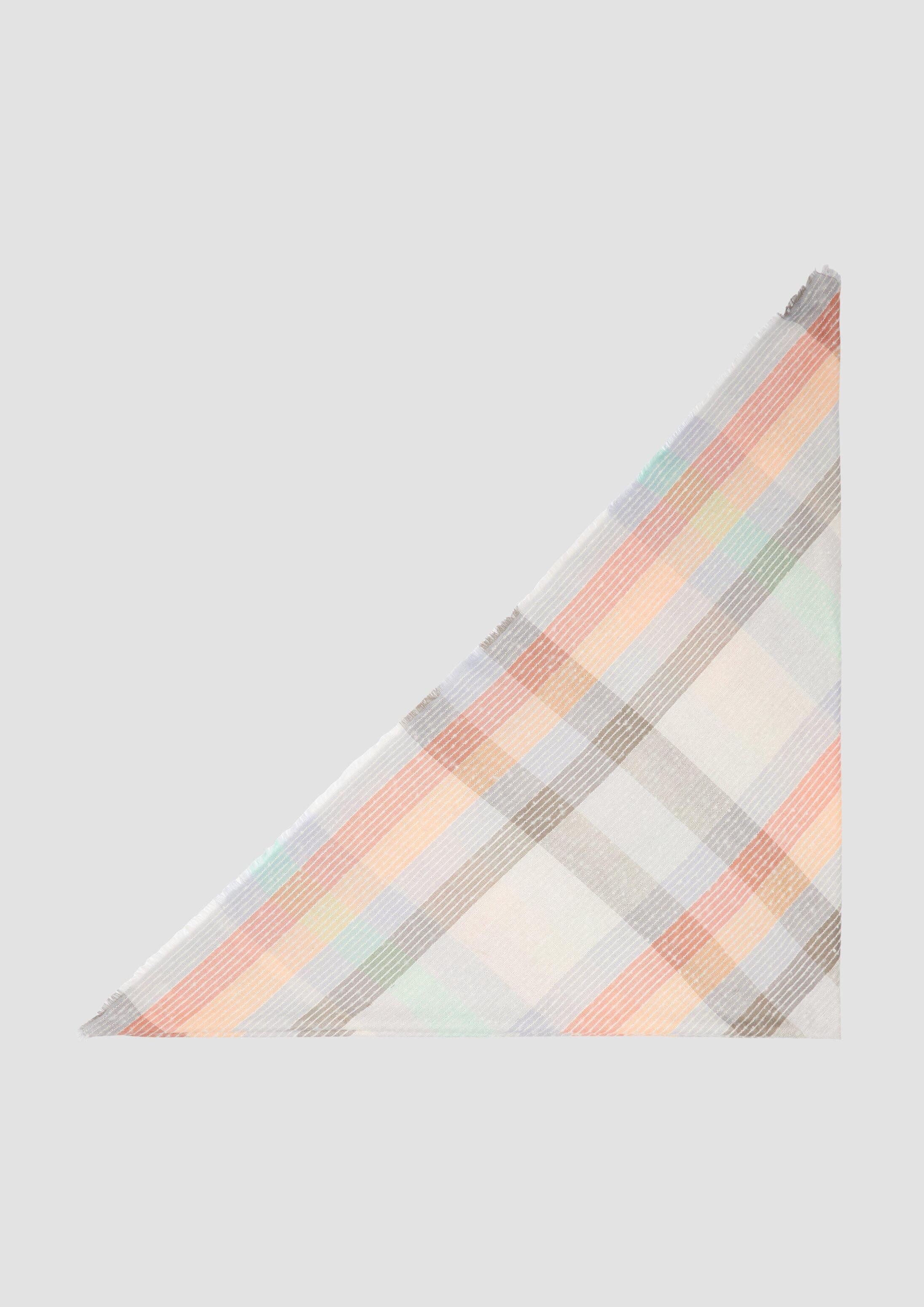 s.Oliver Schal Schal, Quadratischer Schal mit Karomuster