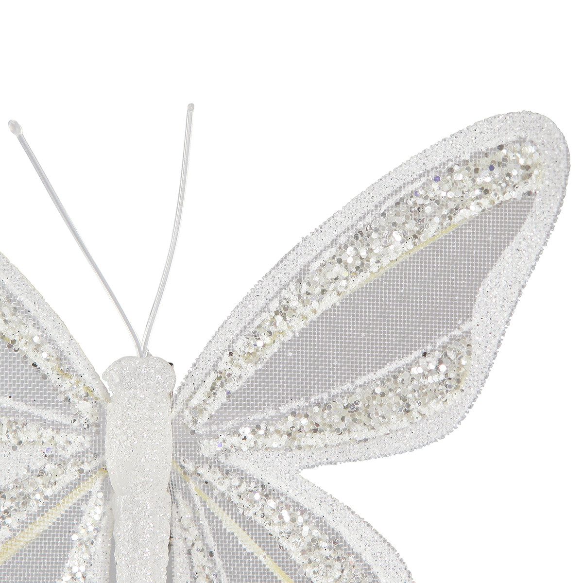 Kaemingk Papierschmetterlinge Schmetterling Deko Hochzeit Tischdeko Glitter Frühling, 2 Stück