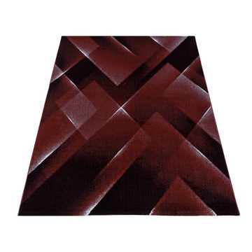 Teppich Abstrakt Design, Teppium, Rechteckig, Höhe: 9 mm, Kurzflor Teppich Abstrakt Design Teppich Rot Teppich Wohnzimmer