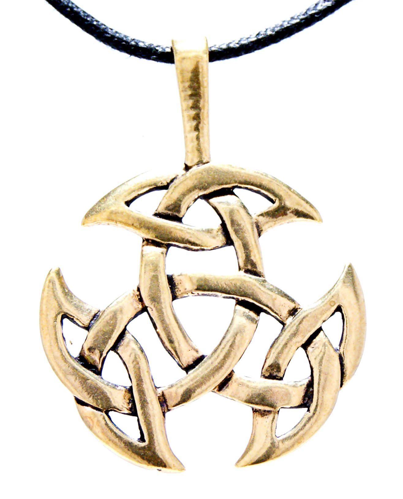 Leather Kettenanhänger Kelten Kette Bronze Kiss Knoten Anhänger Keltenknoten keltischer of