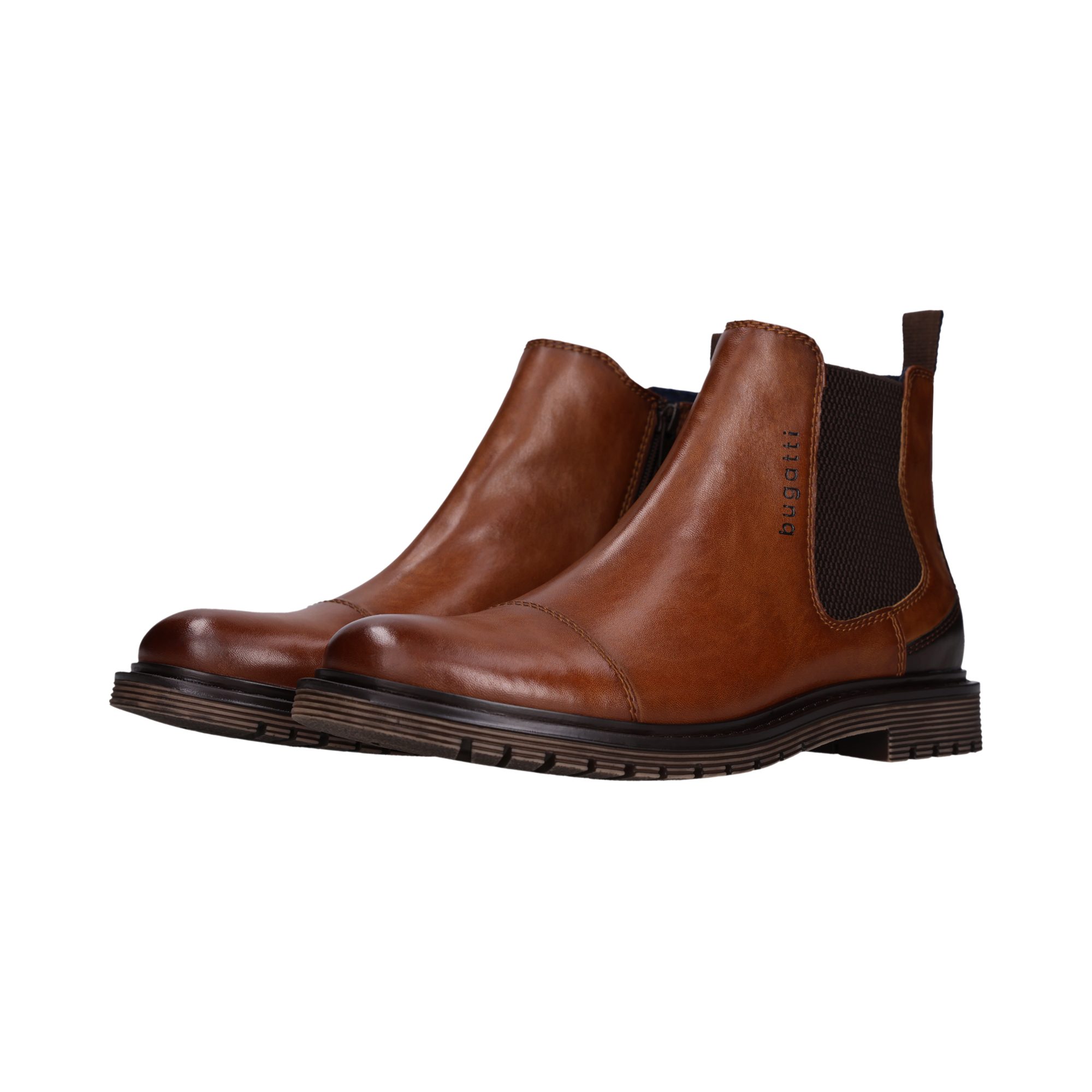 bugatti Chelseaboots Stiefelette mit Stretcheinsatz und Anziehlasche - schmale Form
