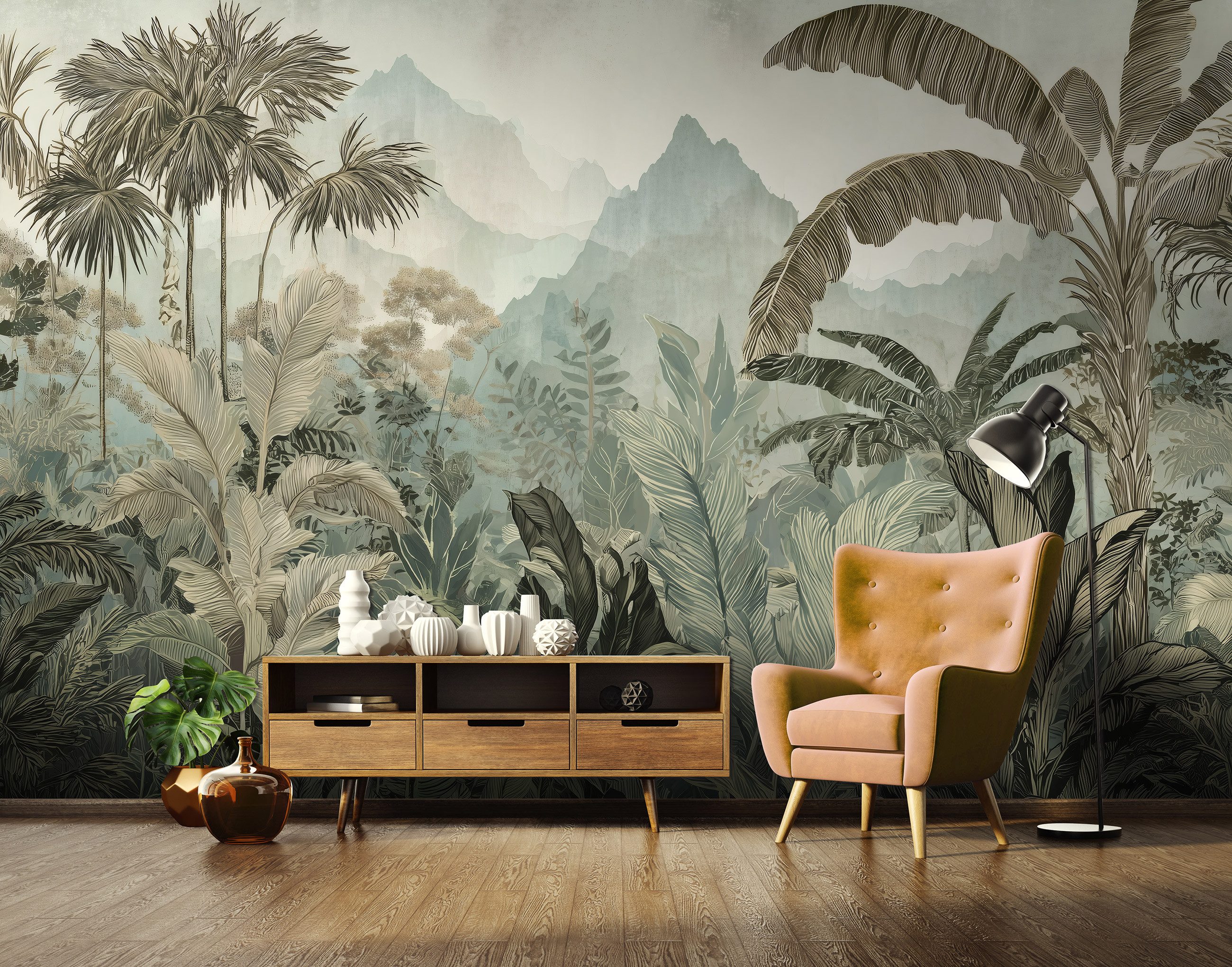 Wallarena Fototapete Palm Gebrige Natur Vlies günstig online kaufen