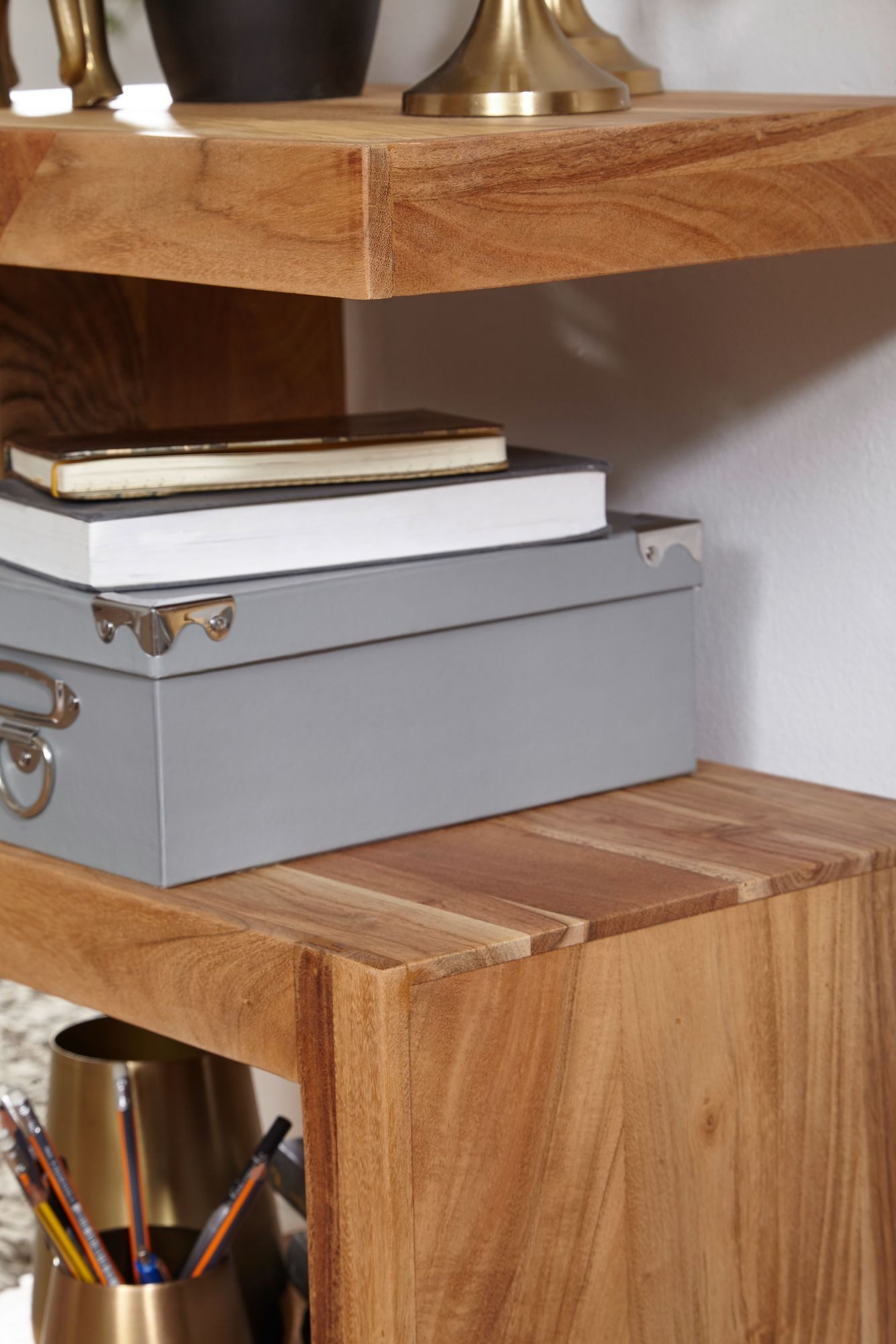 FineBuy Beistelltisch Massivholz – Bild 5 von 5