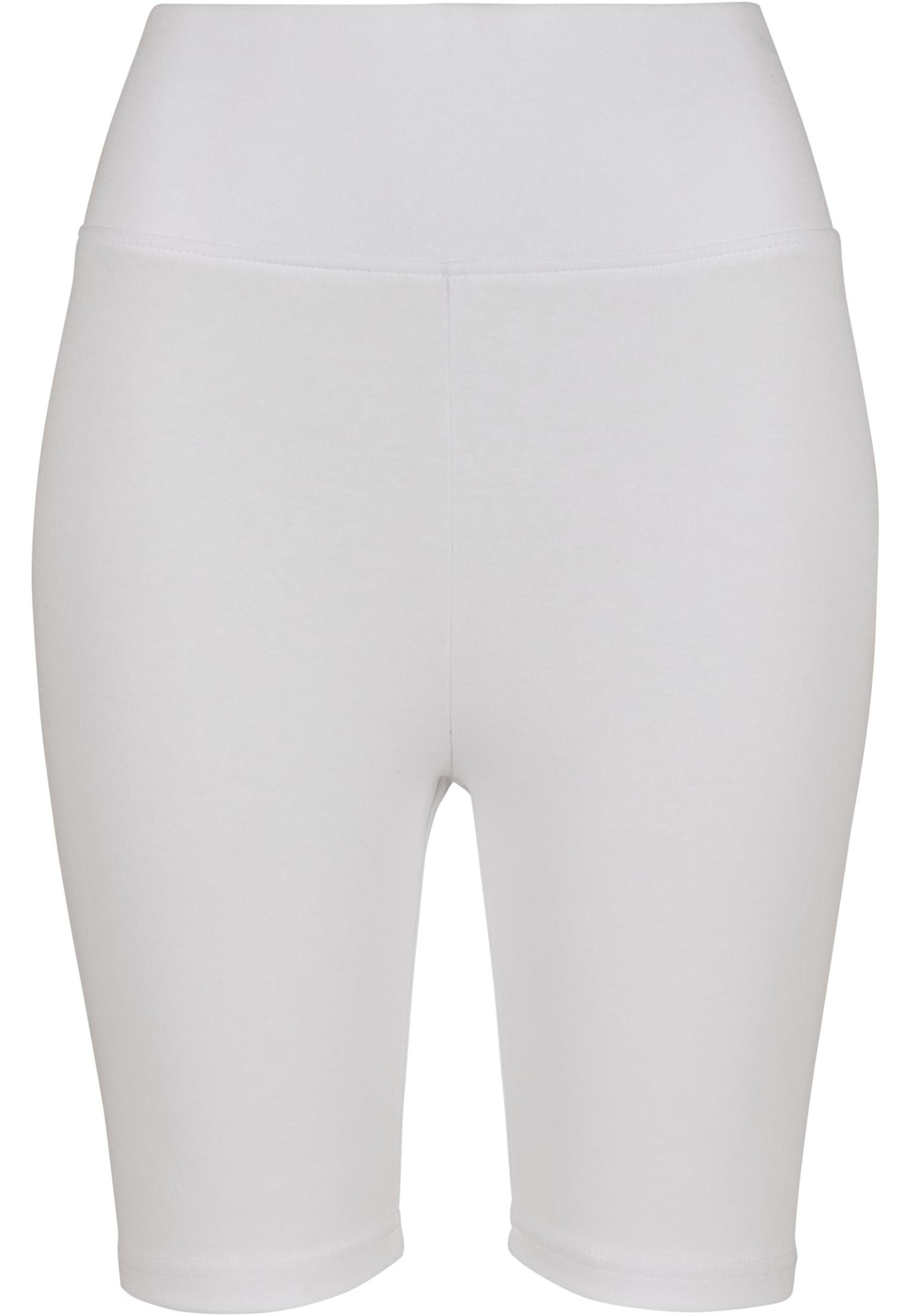 URBAN CLASSICS Stoffhose Damen Ladies High Waist Cycle Shorts (1-tlg) white