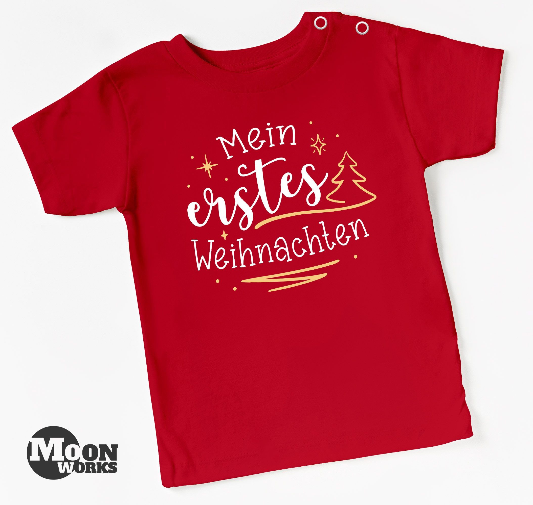 SpecialMe Print-Shirt Baby Shirt kurzarm Spruch Mein erstes Weihnachten Babyshirt