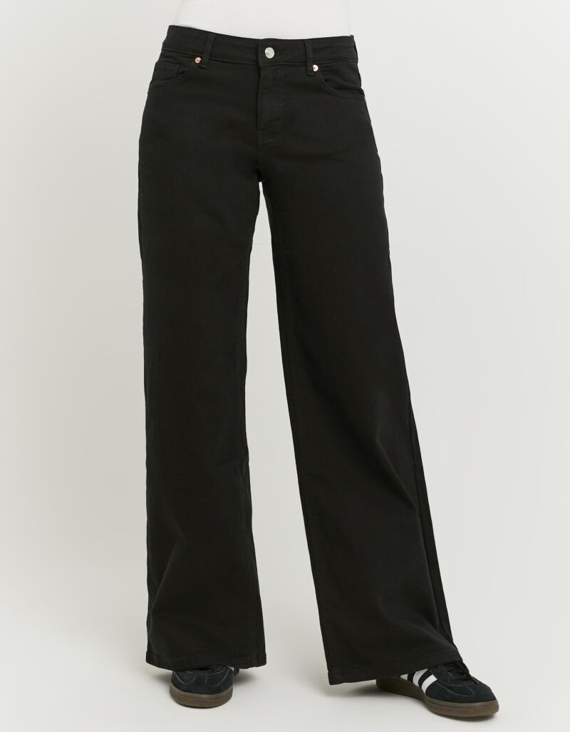 Tally Weijl High-waist-Jeans SPACOWACKIE5 Baumwollmischung, High-Waist mit weitem Beinverlauf