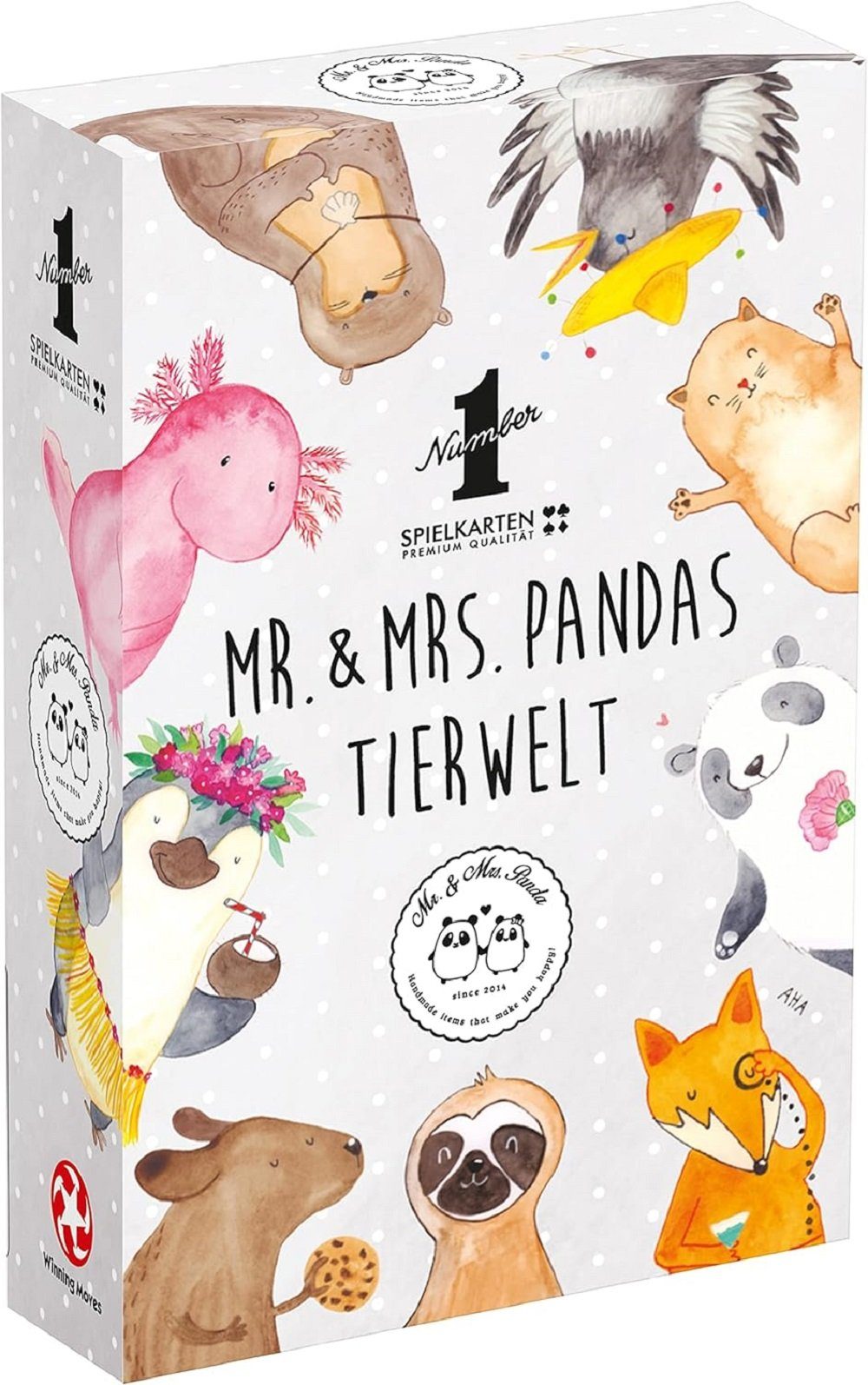 Winning Moves Spiel Mr. & Mrs. Pandas, Kartenspiel Tierwelt, Panda Spielkarten