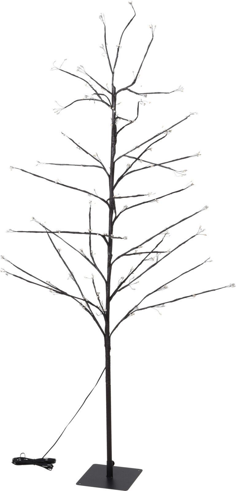 SELF IMPORT AGENCIES ECD Germany Künstlicher Weihnachtsbaum Dekobaum Weihnachten Weihnachtsbaum Lichterbaum Tanne Weihnachtsdeko, Schwarz Weihnachtsbaum mit Beleuchtung & Timer