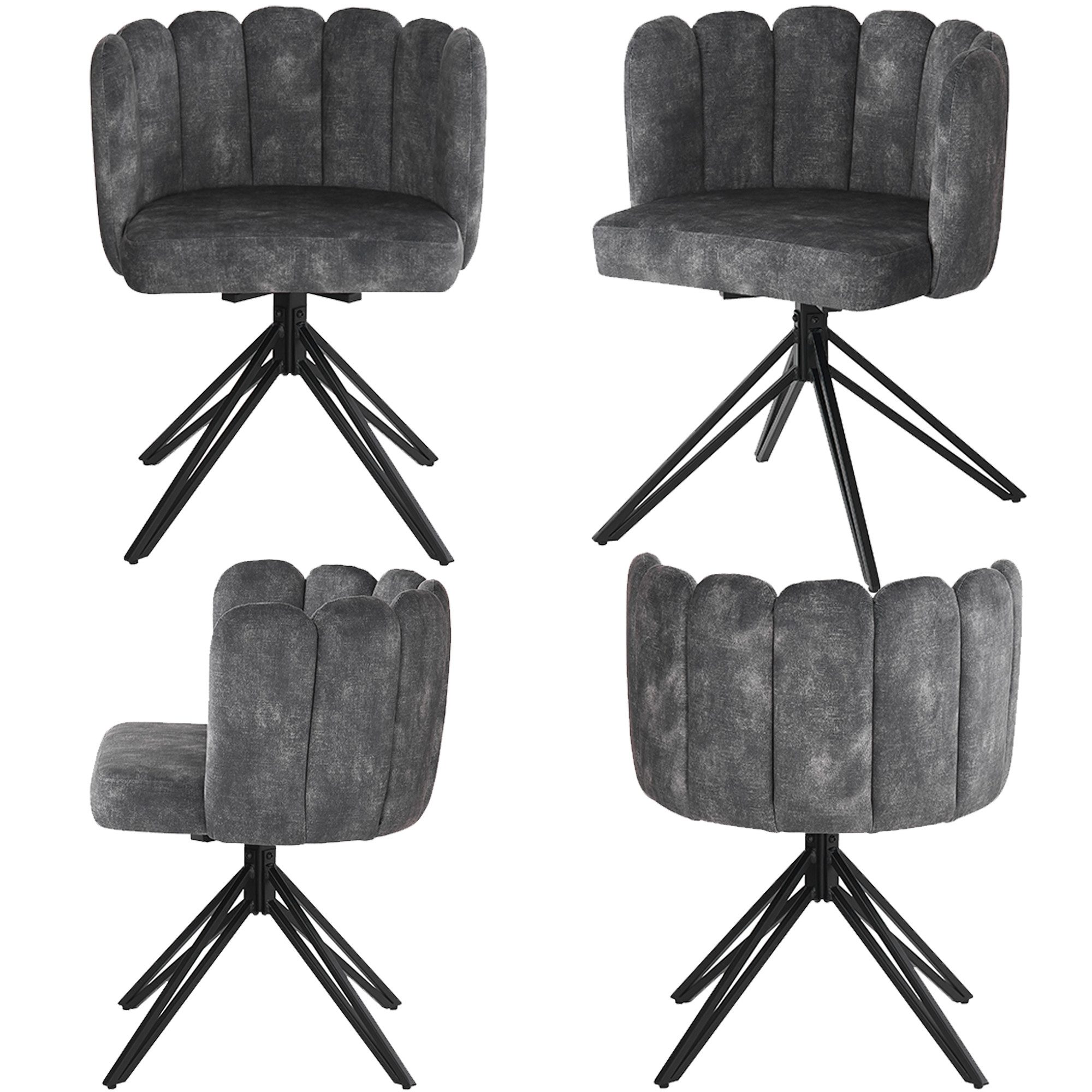 HAUSS SPOLE Drehstuhl 4er Ergonomischer Drehstuhl günstig online kaufen