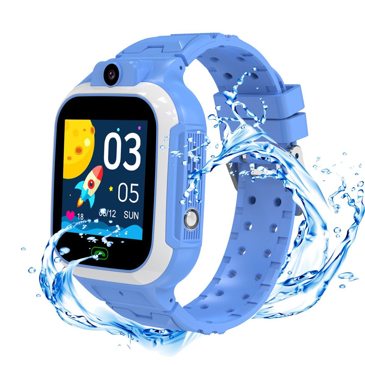 Welikera 1,44 Zoll 4G Kinder Smartwatch mit GPS-Ortung,Videoanrufen,500mAh Smartwatch