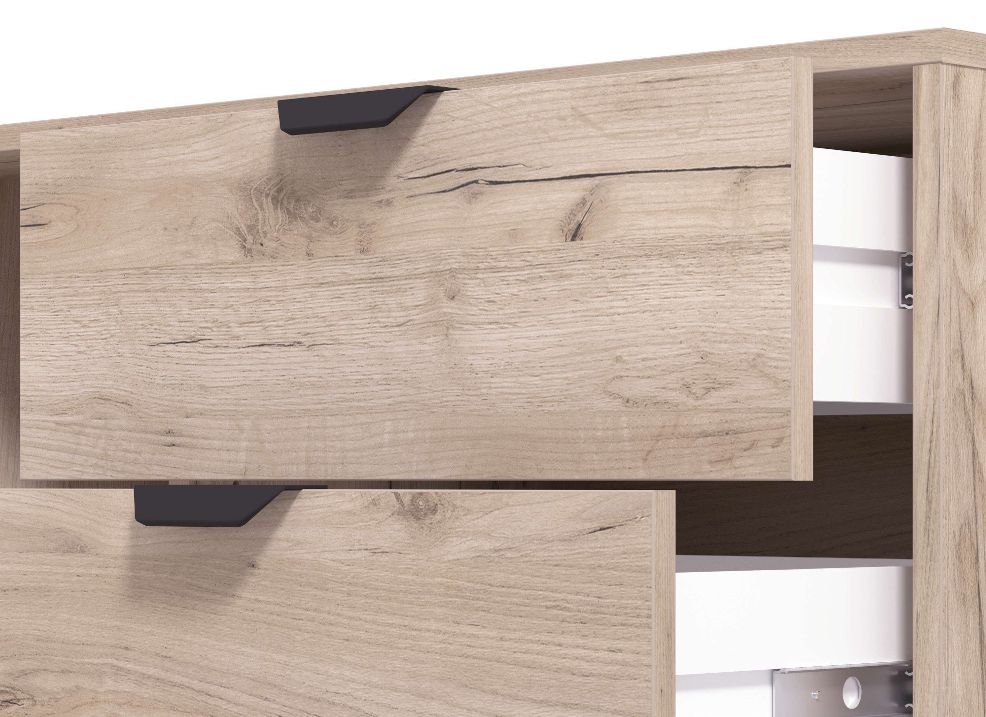 Home affaire Lowboard Vandea TV-Lowboard, TV-Schrank, TV-Ständer, modernes Design, Kommode im Trendfarben, Front in 3D-Optik