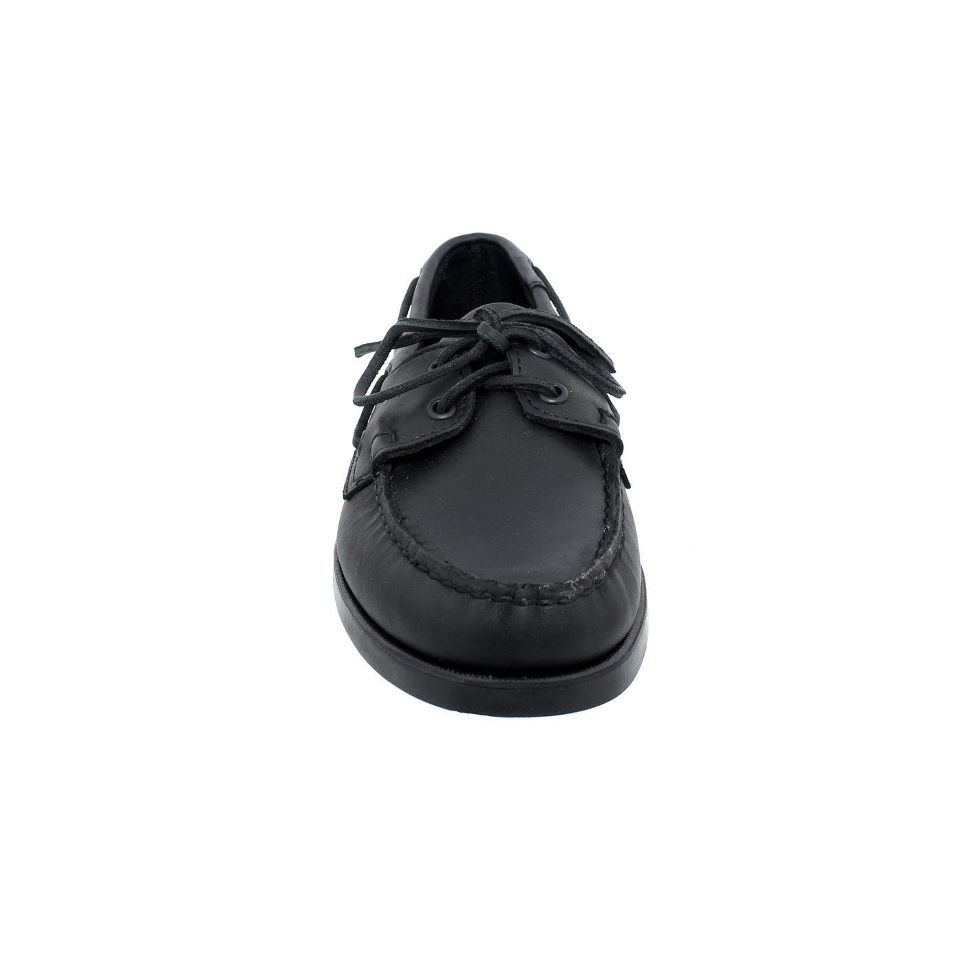Sebago Sebago Docksides, Full-Grain Leather (Glattleder), total black, Men 70 Bootsschuh