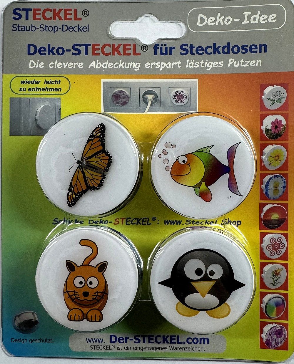 STECKEL Wanddekoobjekt 4xHochwertige STECKEL Steckdosenabdeckungen–Staub&Sp günstig online kaufen