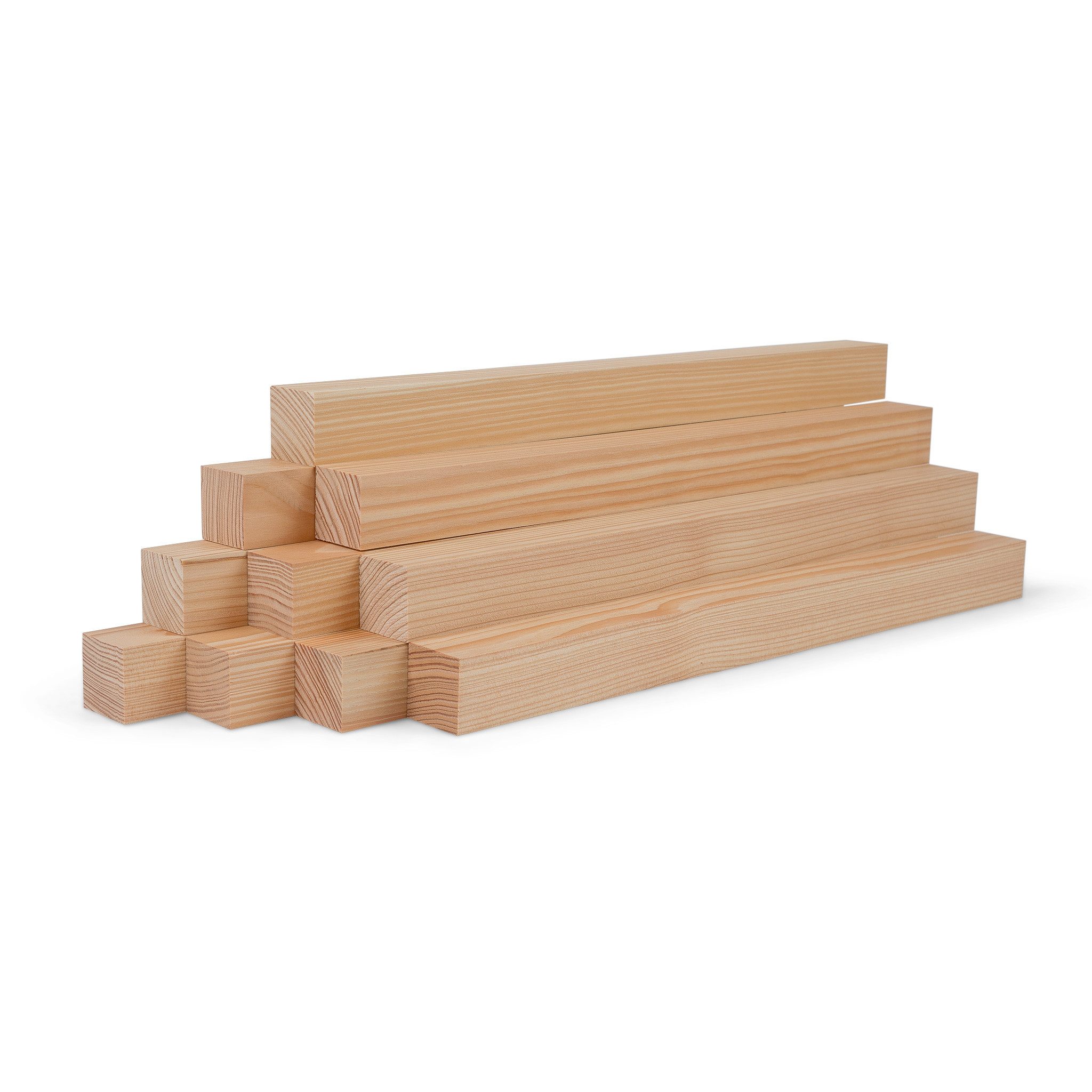 Woodsellers Kantholz 10er-Set Holzleisten - Lärche gehobelt - 40 x 40 x 500 mm, (10 Packung 10-tlg), Woodsellers - 10er-Set Holzleiste - Lärche gehobelt - 40x40x500 mm