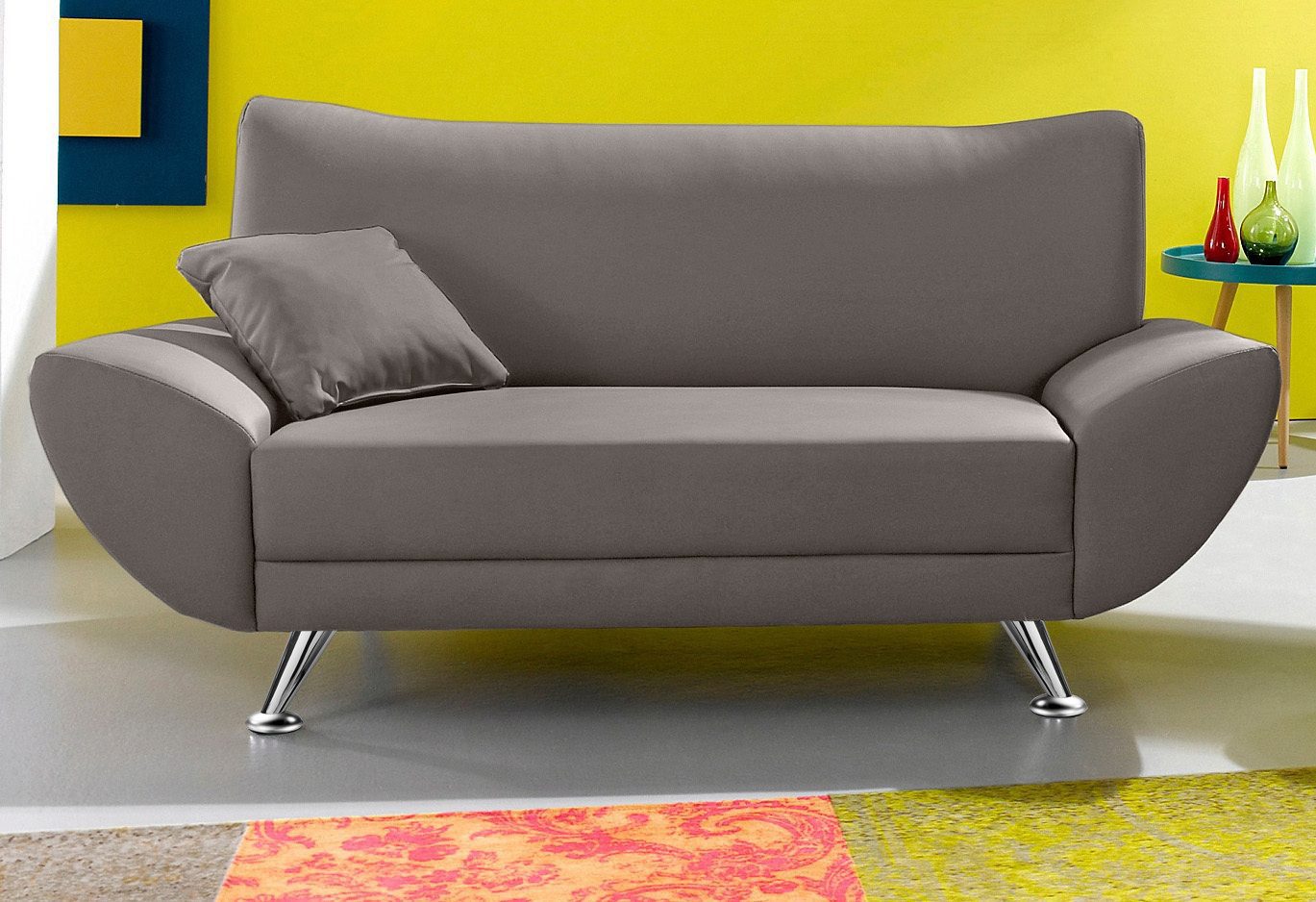 Home affaire 2-Sitzer Saltare, elegant & komfortabel, toller Designfuß, Breite 174cm, bequem, bequeme Armlehnen