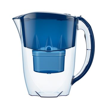 AQUAPHOR Wasserfilter SET Amethyst blau inkl. 3 Filterkartuschen MAXFOR+, Zubehör für Filterkartuschen MAXFOR+, +H hartes Wasser & MAXFOR+ Mg. Magnesium, 200 l, Reduziert Kalk, Chlor & weiteren Stoffen. BPA fre