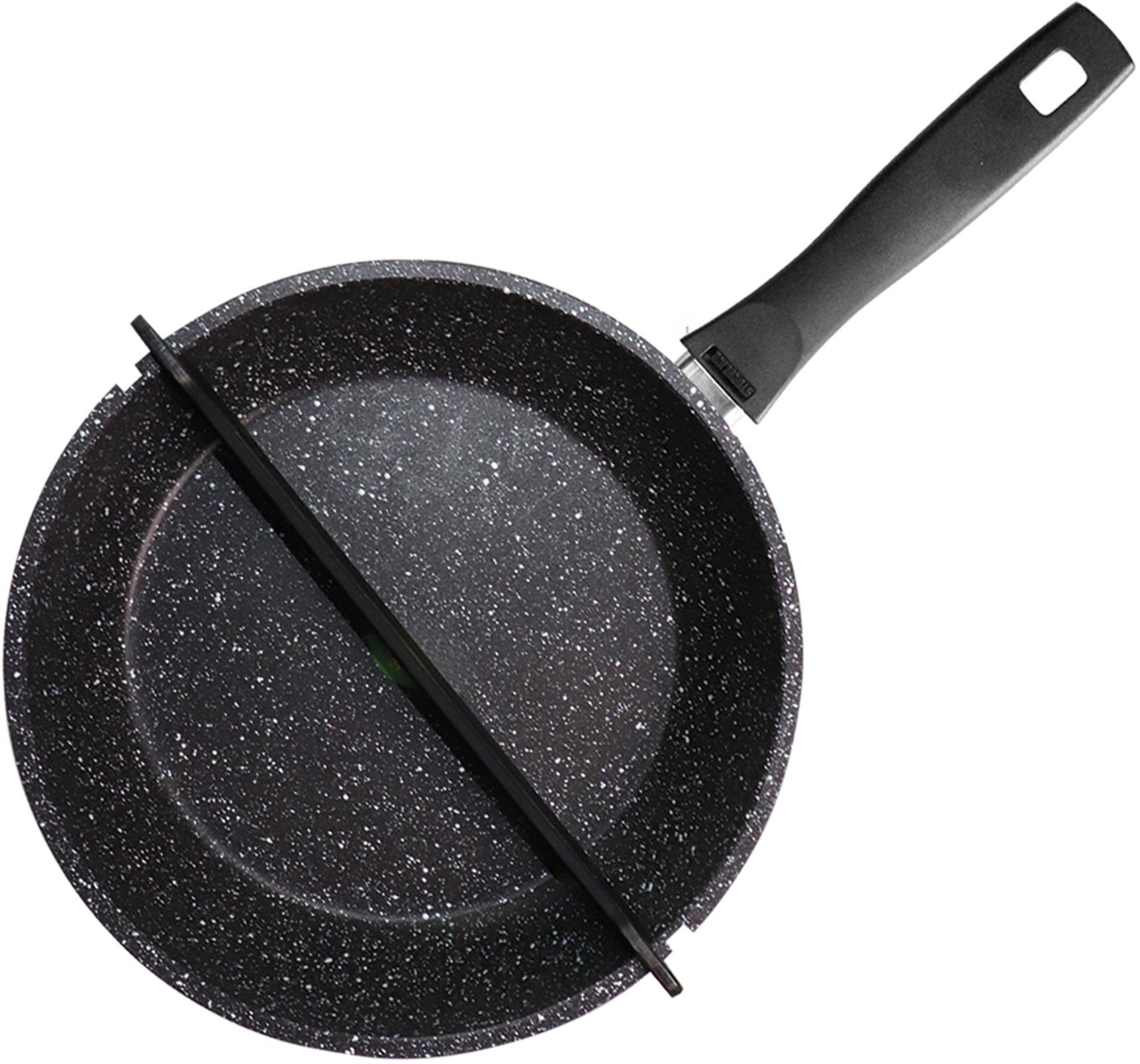 STONELINE Bratpfanne Halb- und Halb, Aluminiumguss, mit herausnehmbarer Trennwand