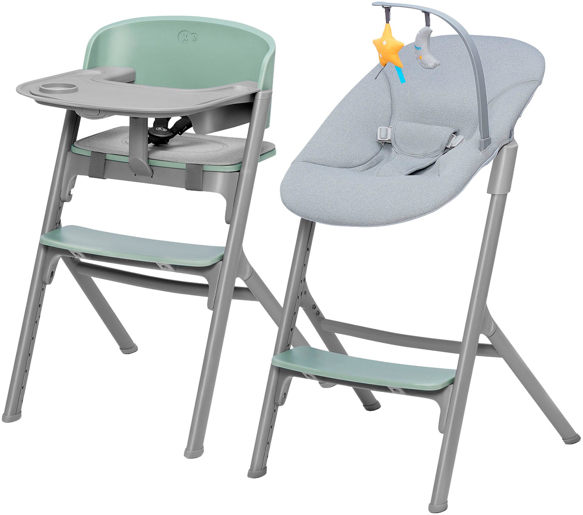 Kinderkraft Kombihochstuhl LIVY mit CALMEE Wippe (Set, 2 St), mit Wippe