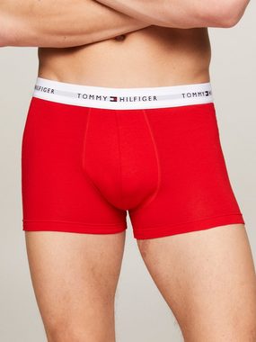 Tommy Hilfiger Underwear Trunk 3P TRUNK (Packung, 3-St., 3er) farbig mit weißem Logo-Elastikbund, Signature Kollektion