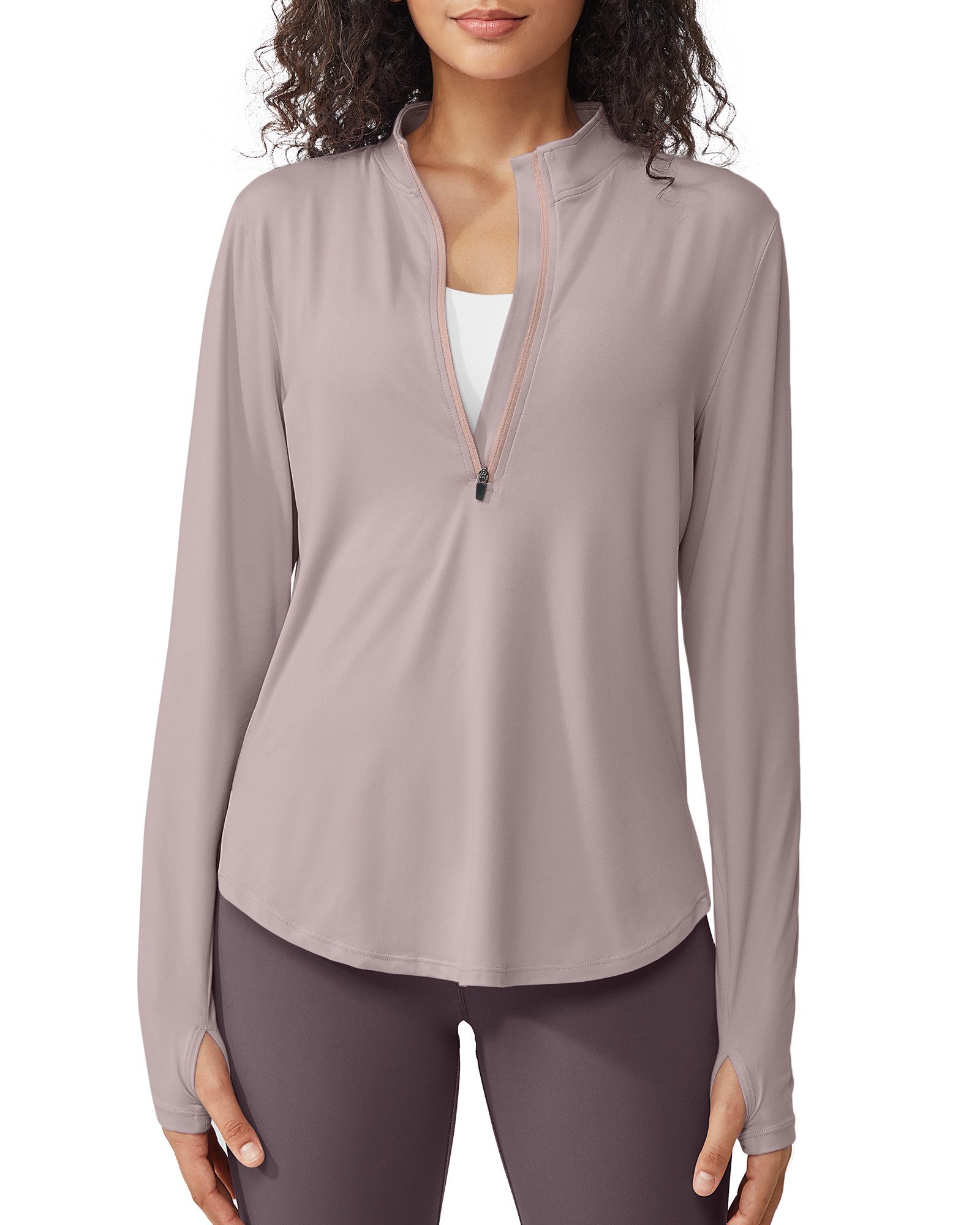 G4Free Trainingsshirt Damen Langarmshirt UPF 50+ Sonnenschutz UPF 50+, Feuchtigkeitsableitend und Schnelltrocknend, Atmungsaktiv
