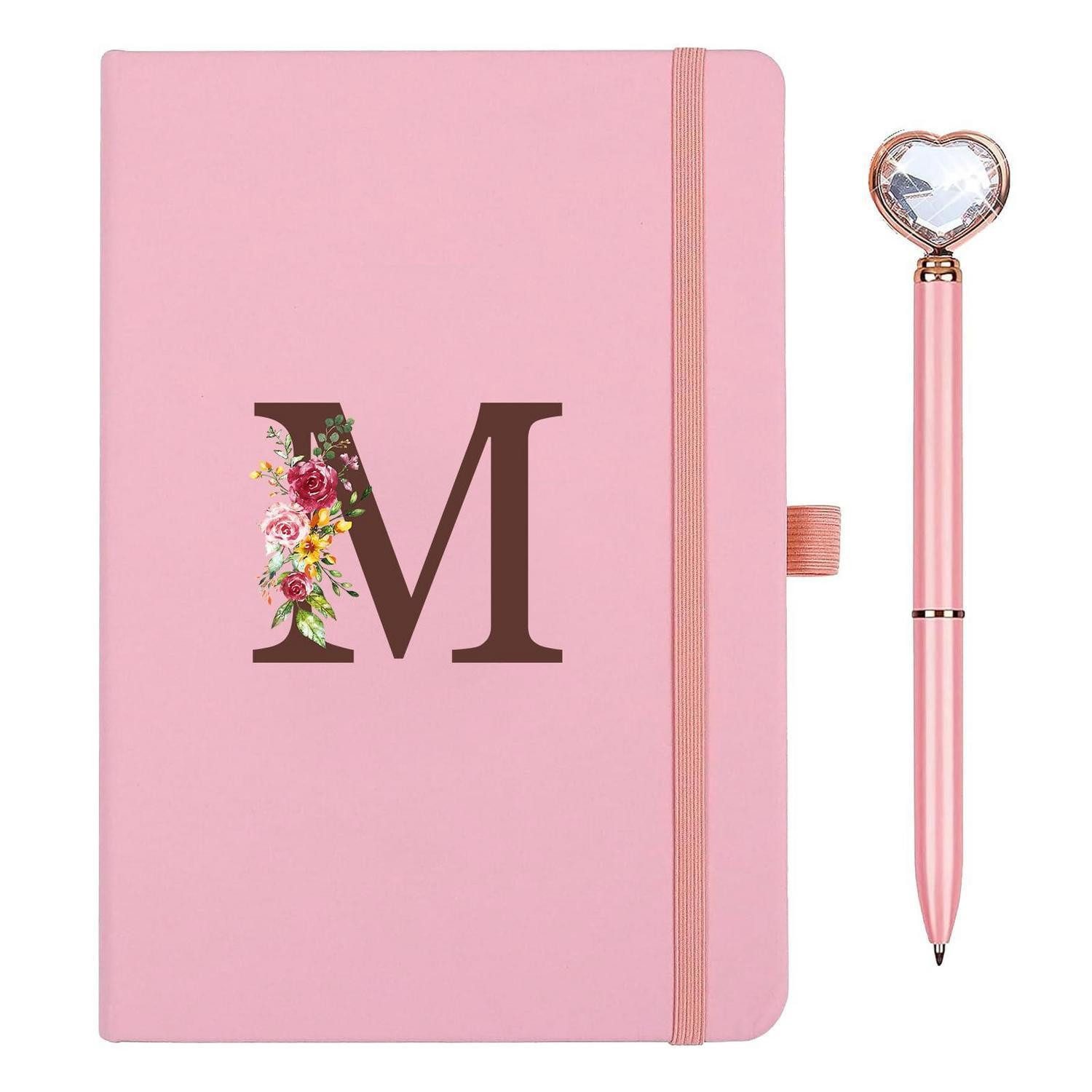 LuxusKollektion Tagebuch Notizbuch A5 Kunstleder mit Stifthalter personalisierbar