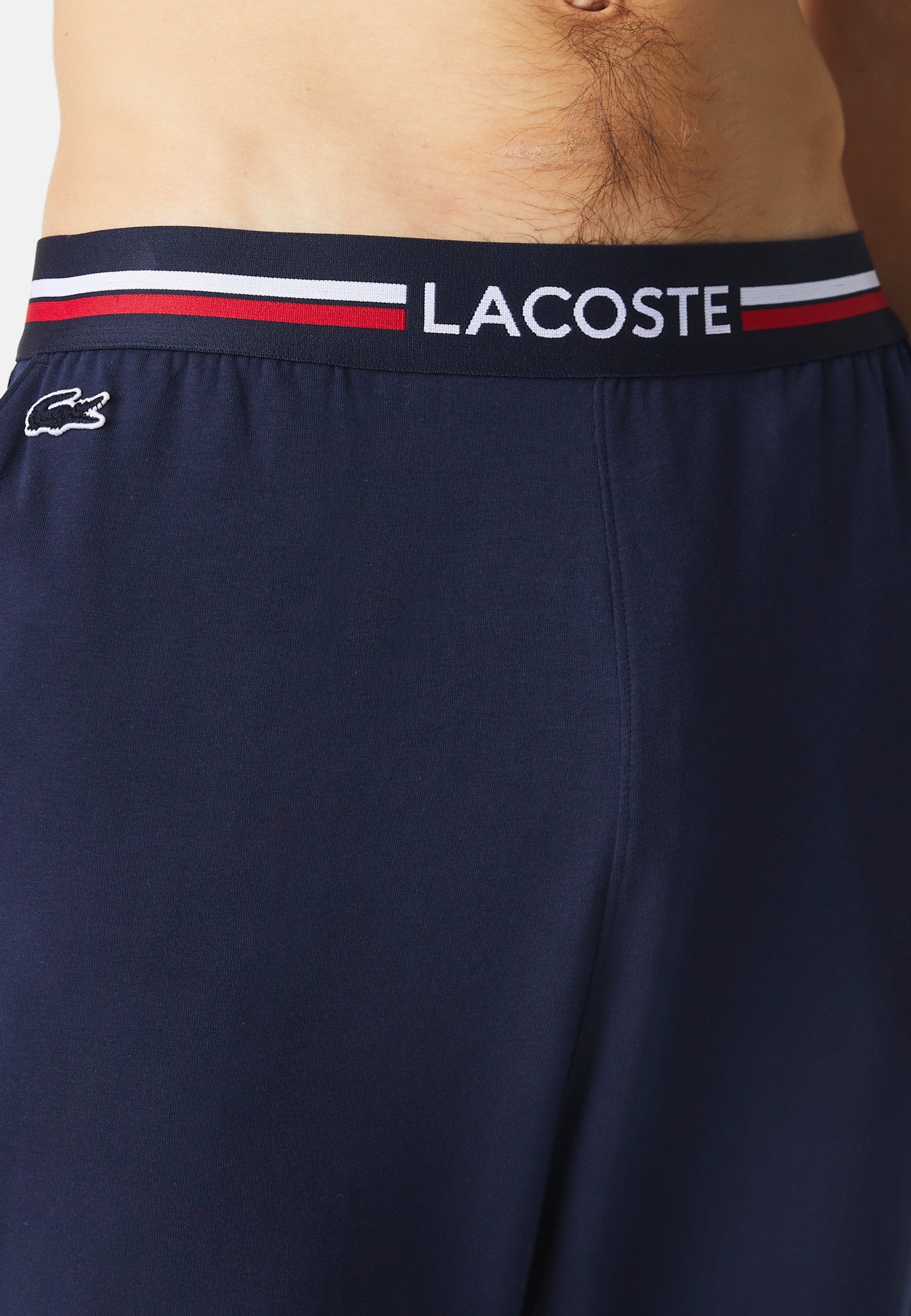 Lacoste Pyjamahose Hose Lounge Pyjama-Hosen in Trikolor aus Jersey (1-tlg)