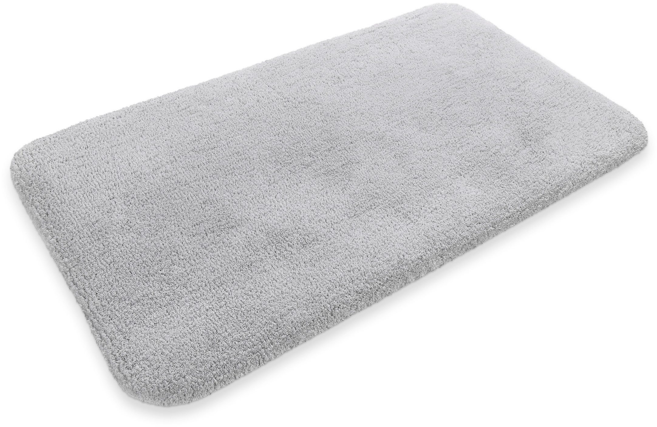 Homie Living Badematte Porto Azzurro, Höhe 30 mm, rutschhemmend beschichtet, schnell trocknend, fußbodenheizungsgeeignet, Polyester, rechteckig, Badteppich, uni, rechteckig & rund, waschbar, Badezimmerteppich