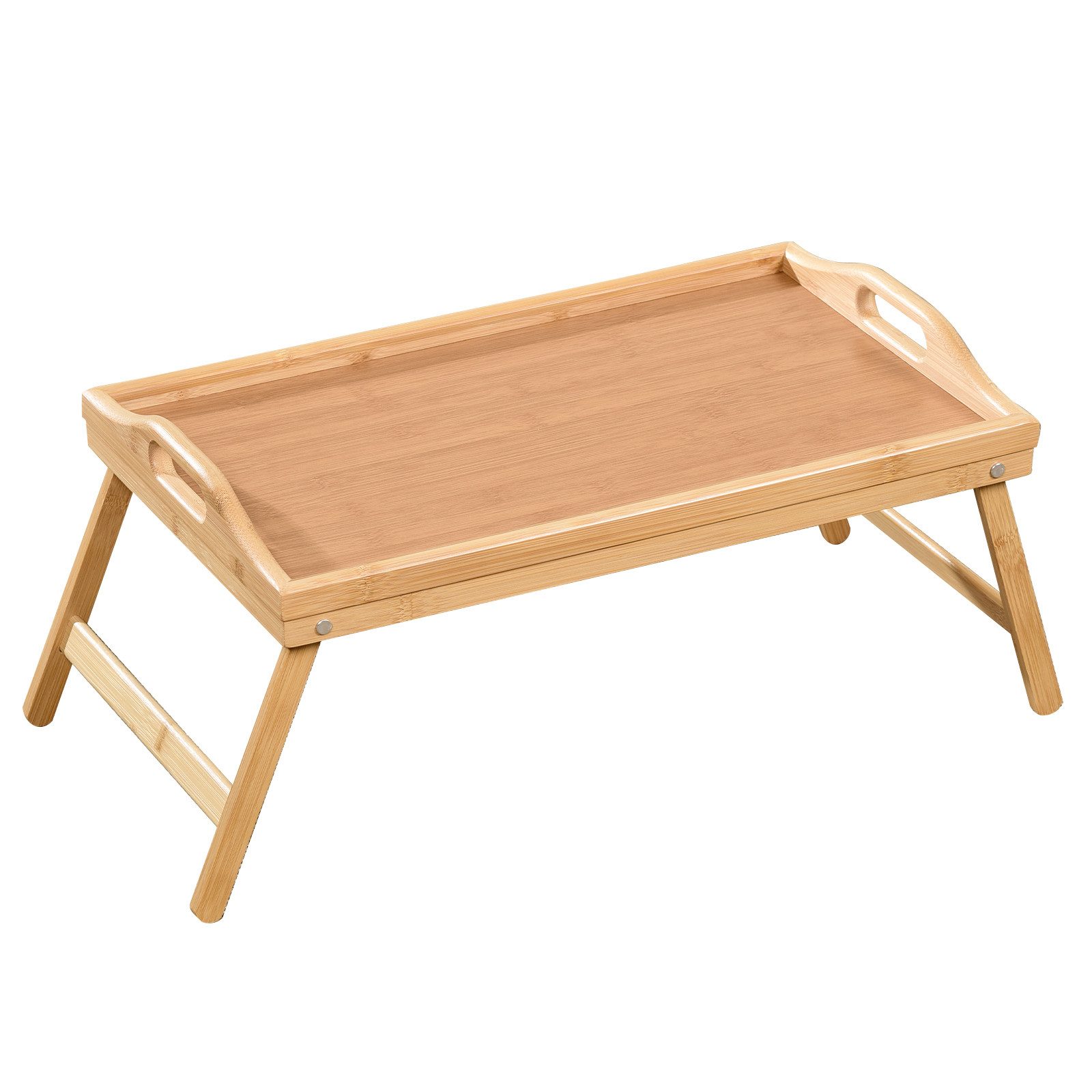 Kubus Tabletttisch Serviertablett aus Bambus mit klappbaren Füßen Cedar, Ro günstig online kaufen