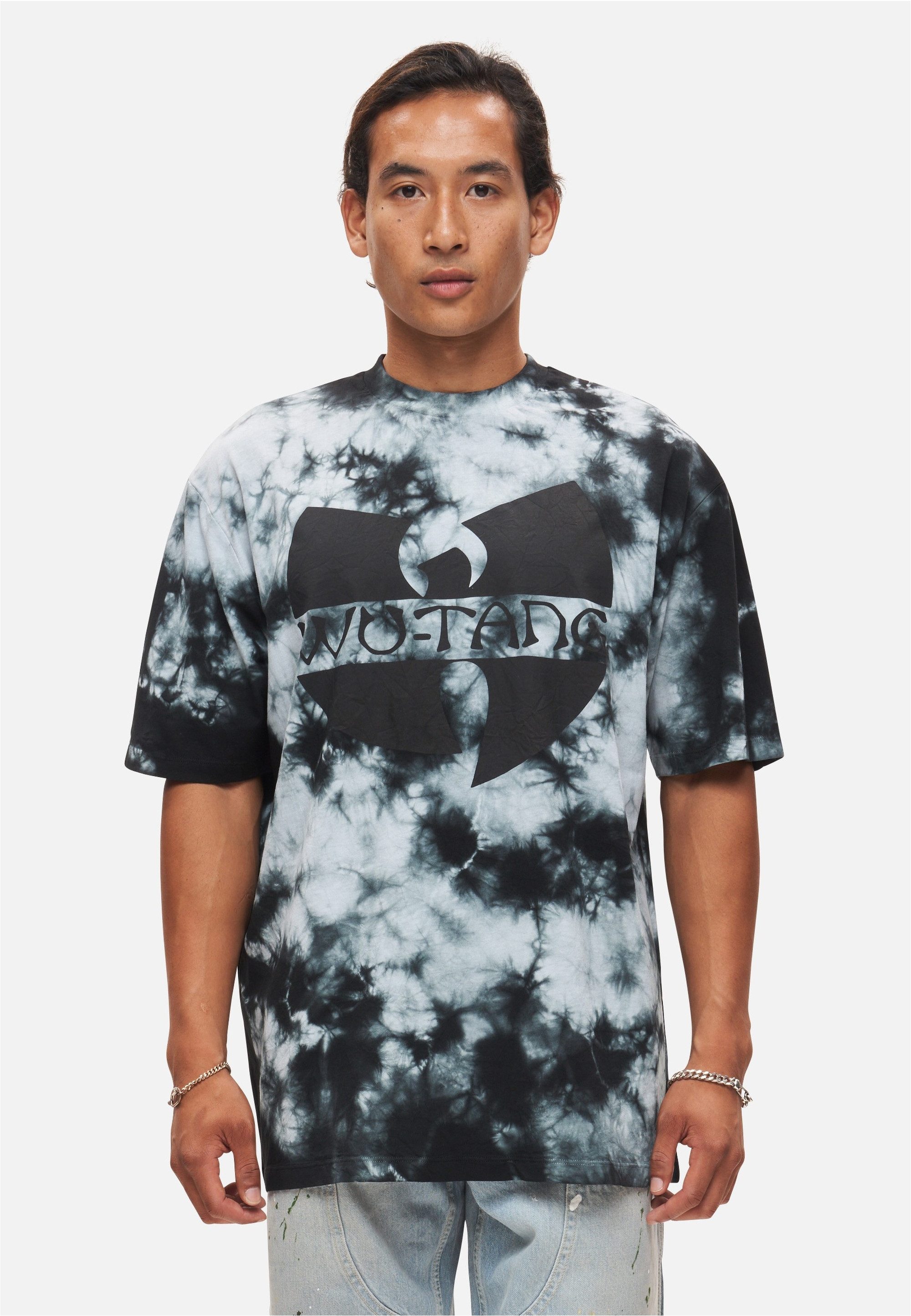Recovered T-Shirt Wu-Tang Black Ink Effect (1-tlg) mit coolem Wu-Tang-Frontprint