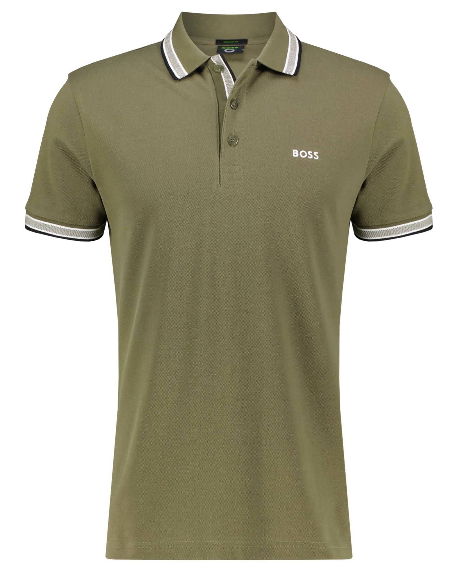 BOSS Poloshirt Herren Poloshirt PADDY (1-tlg) oliv (45)