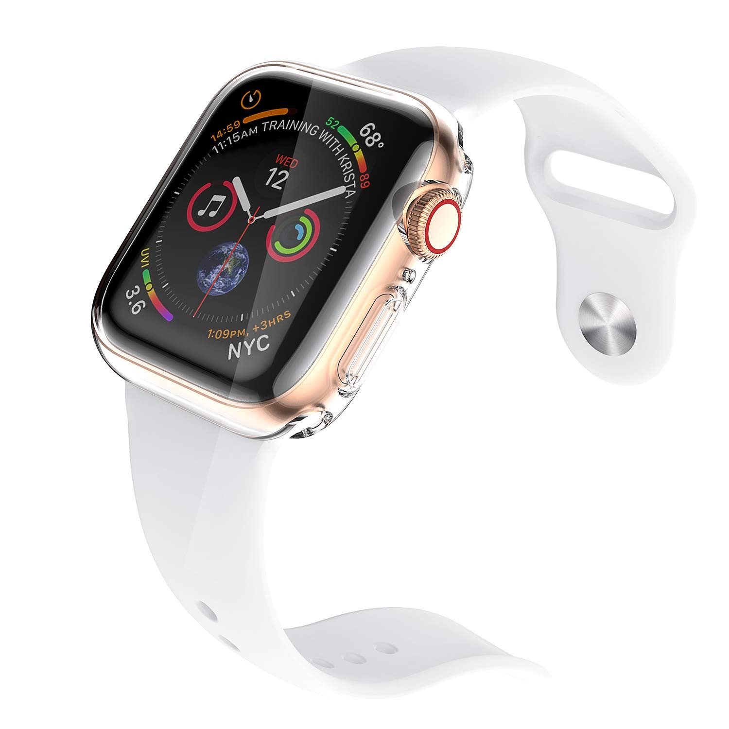 AVANA Smartwatch-Hülle für Apple Watch Series 6 5 4 SE 40mm / 44mm Hülle Schutzhülle Case 360, Full-Cover, Displayschutz, Transparent
