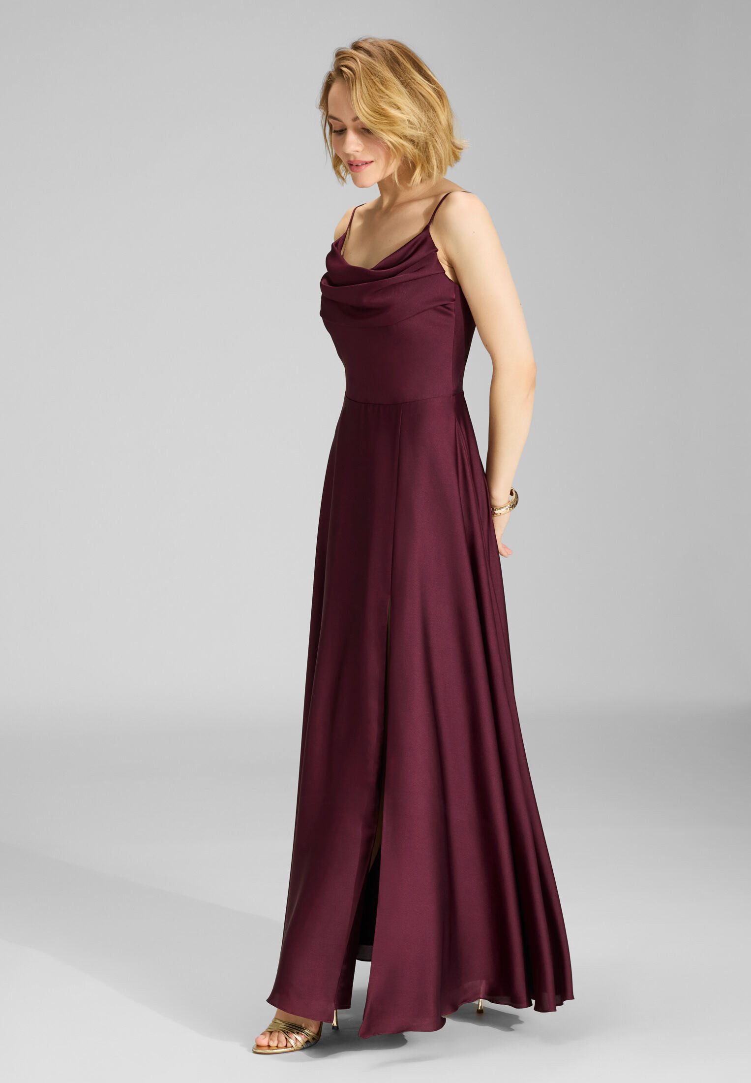 SWING Abendkleid Taillierter Schnitt mit ausgestelltem Rockteil