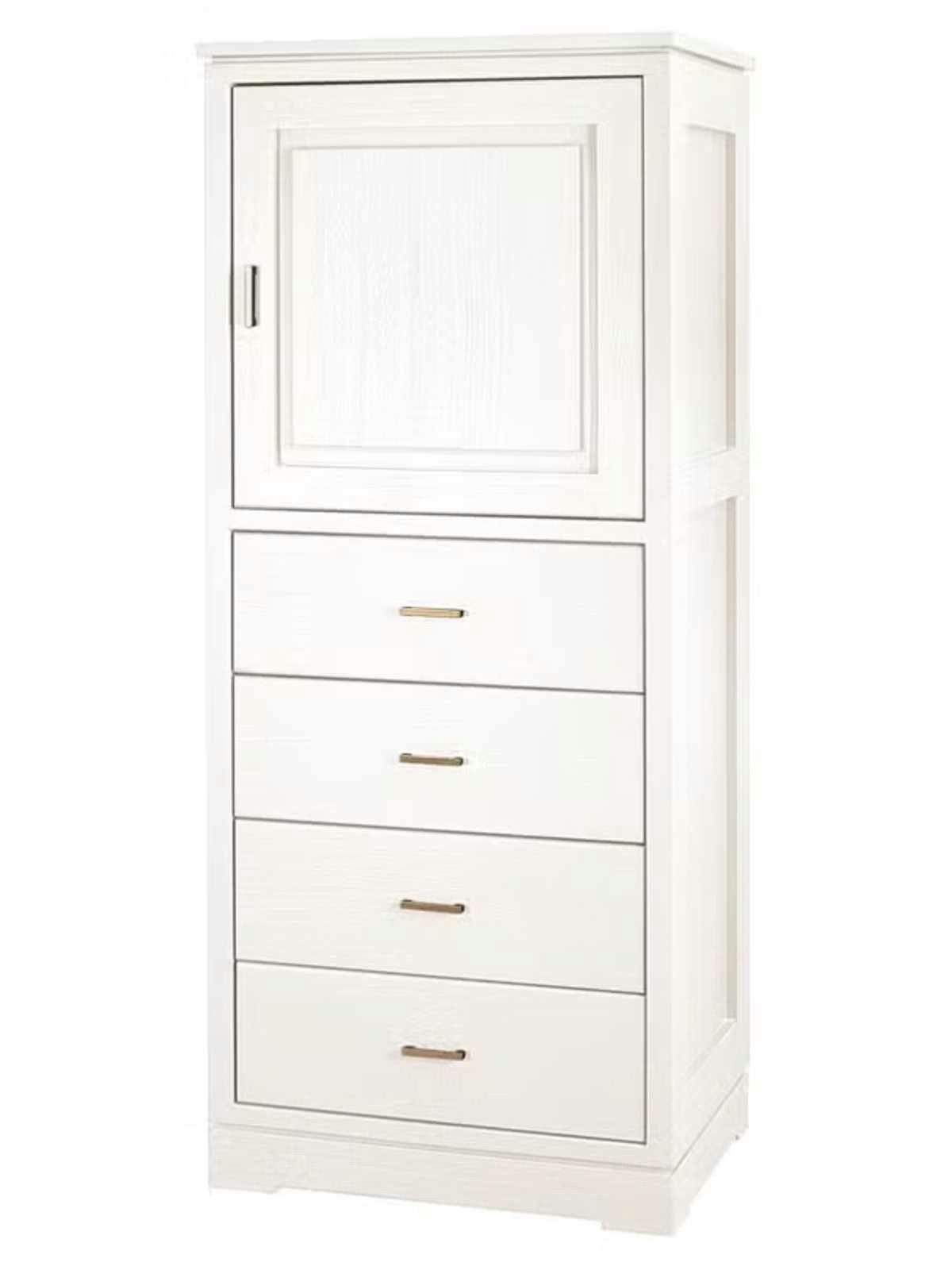 Casamia Highboard Highboard Casaventi 1-türig 4 Schubladen Pinie Massivholz