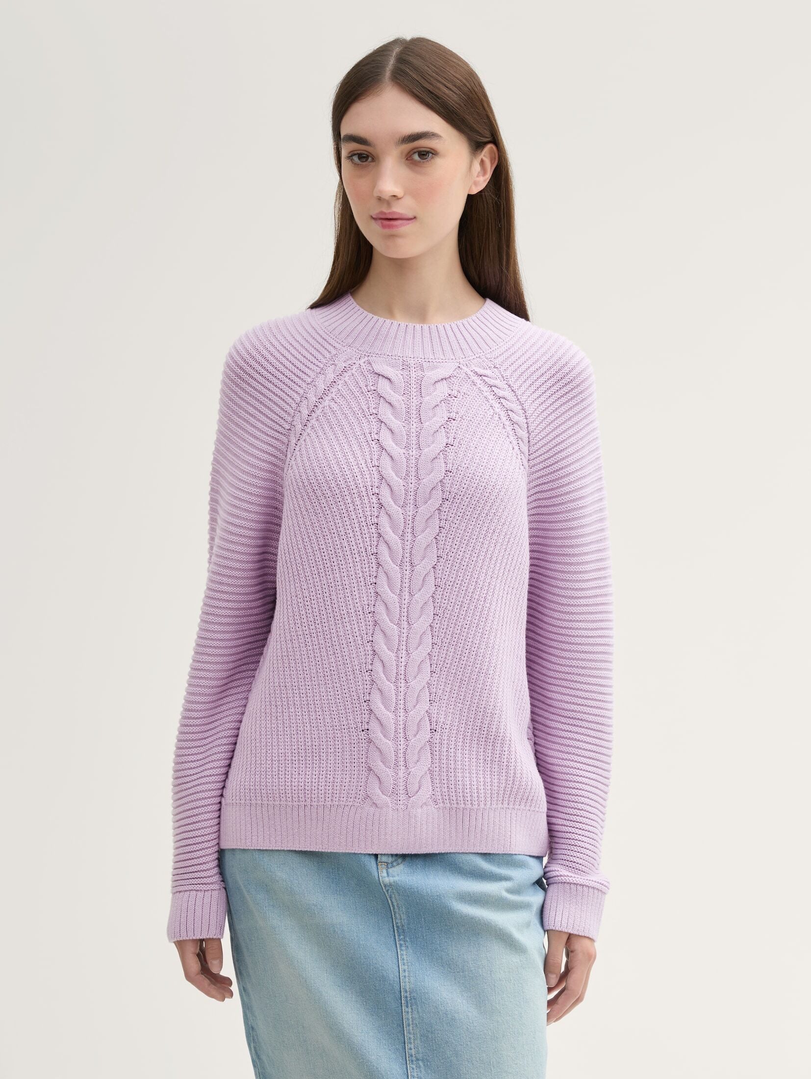 Strickpullover Strickpullover mit Zopfmuster