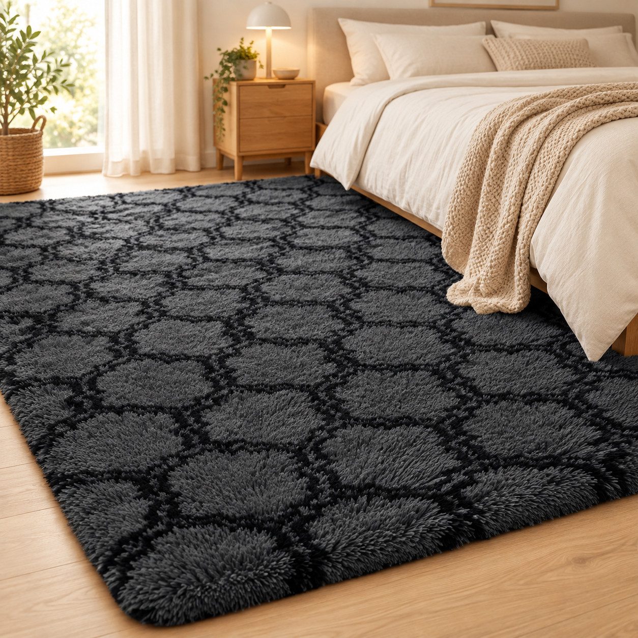 Lochas Hochflor-Teppich Hochflor-Teppich Shaggy, weich, waschbar und tierfreundlich – Bild 3 von 5