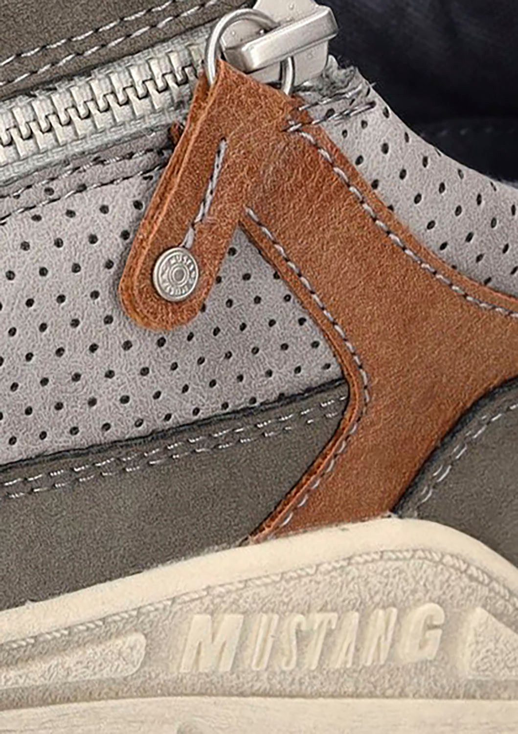 Mustang Shoes Sneaker, Schnürschuh, Freizeitschuh mit Perforation günstig online kaufen